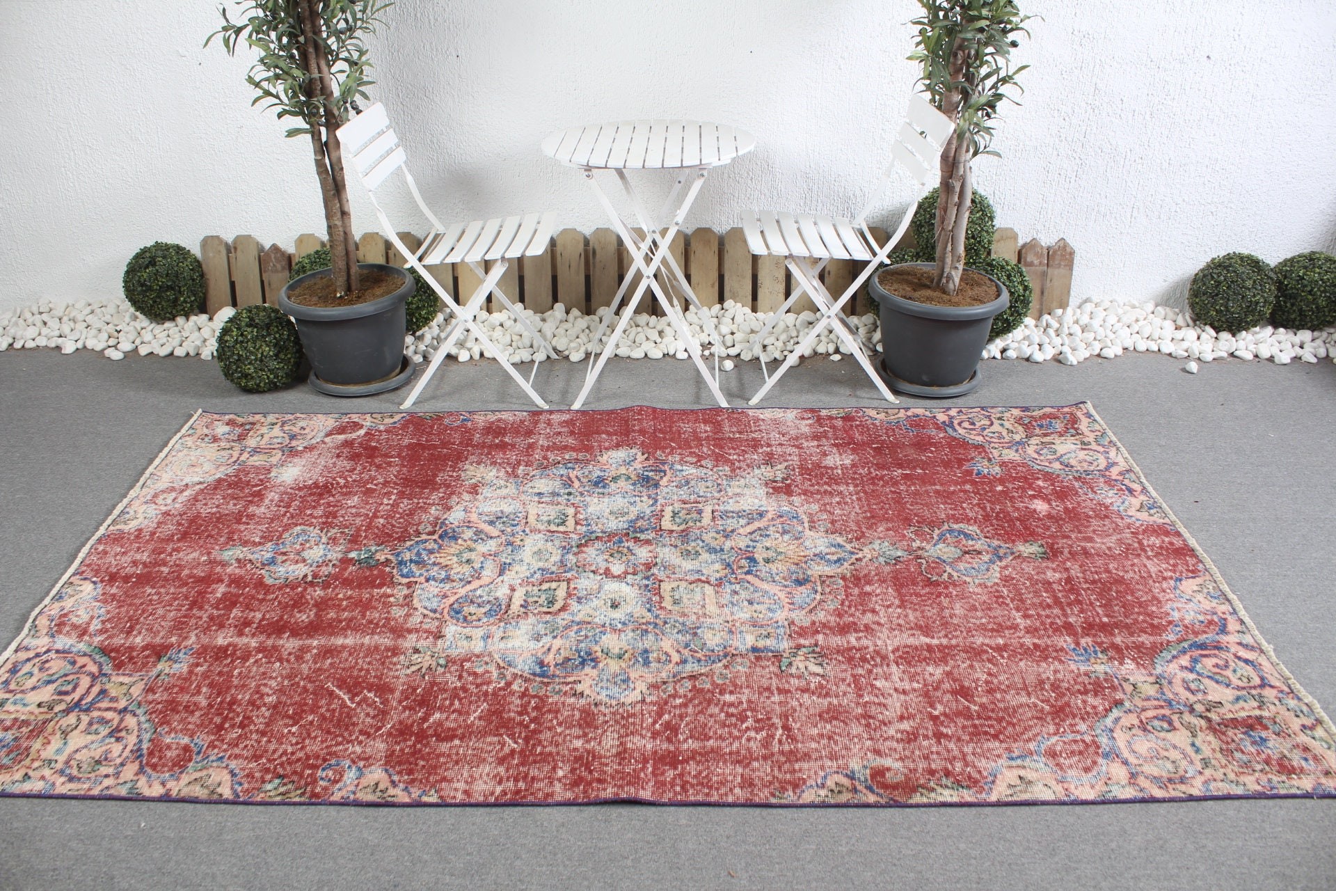 5x8.4 ft Large Rug, Bohemian Rugs, Home Decor Rug, Turkish Rug, Red Wool Rug, Moroccan Rug, Bedroom Rug, Vintage Rug, Living Room Rug