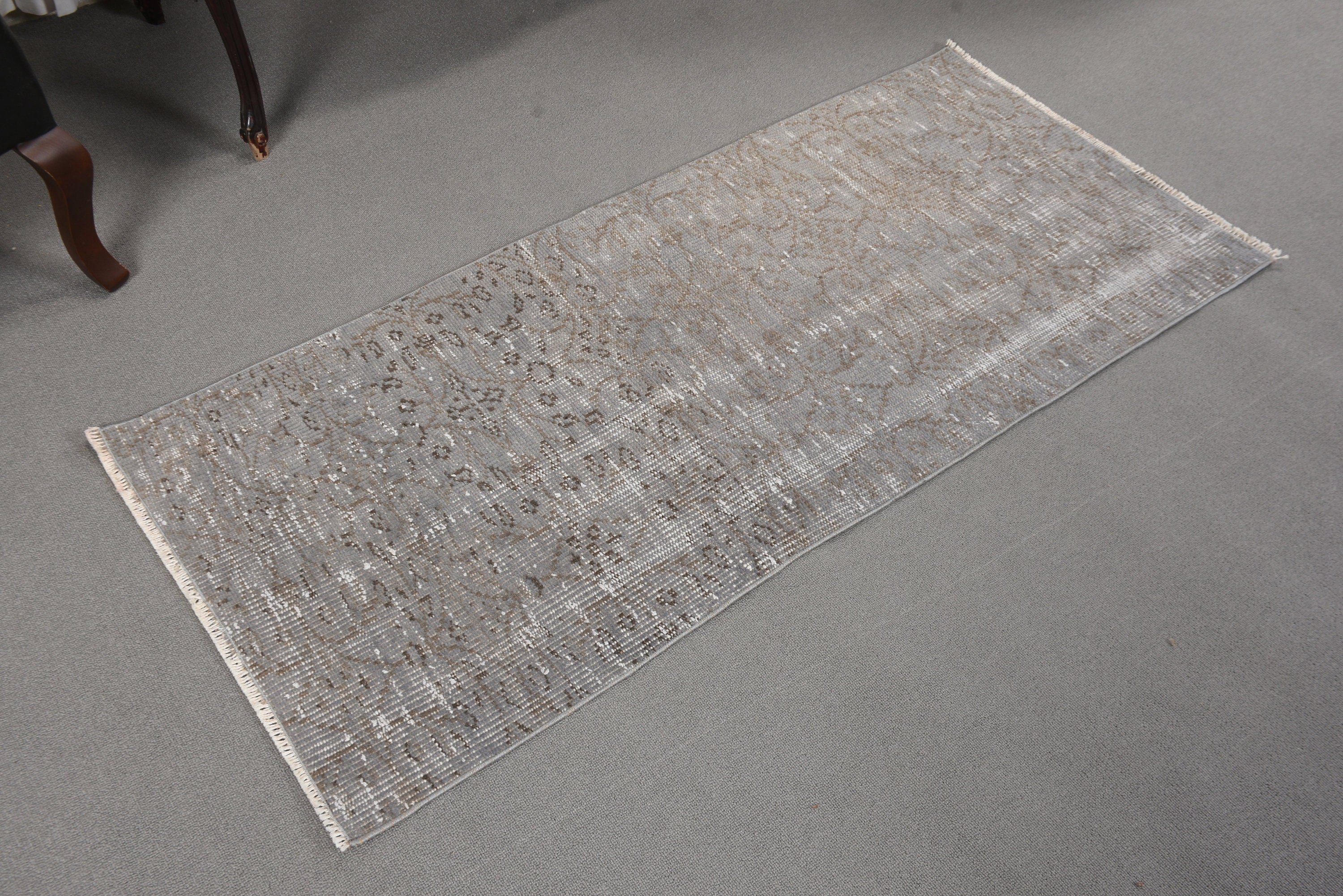 Luxury Rugs, Statement Rug, Neutral Rugs, Gray Floor Rug, Kitchen Rugs, 2.1x4.6 ft Small Rugs, Turkish Rug, Vintage Rug, Small Boho Rug