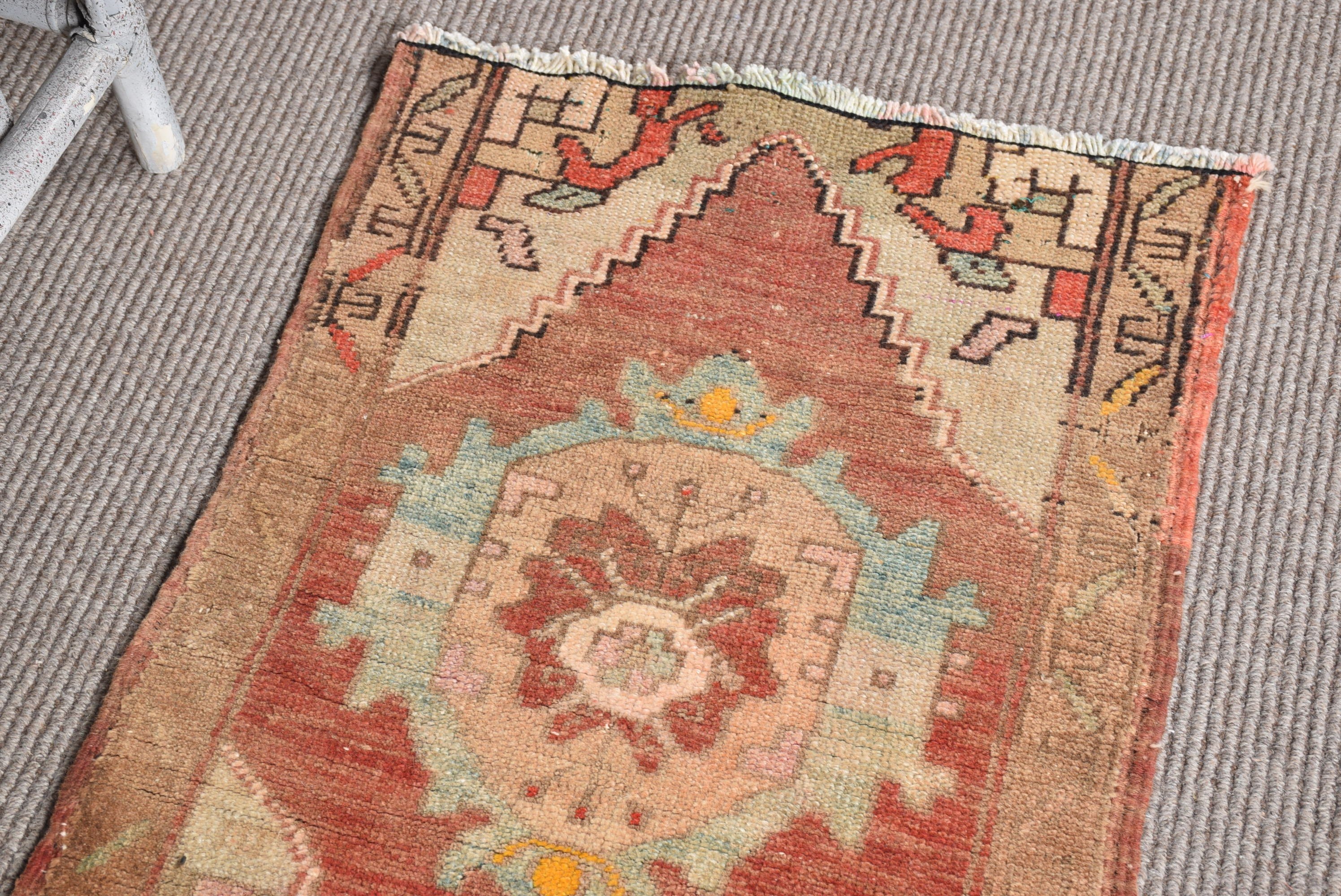 Moroccan Rugs, 1.7x2.5 ft Small Rugs, Brown Floor Rug, Anatolian Rug, Designer Rug, Turkish Rug, Kitchen Rugs, Vintage Rug, Car Mat Rugs