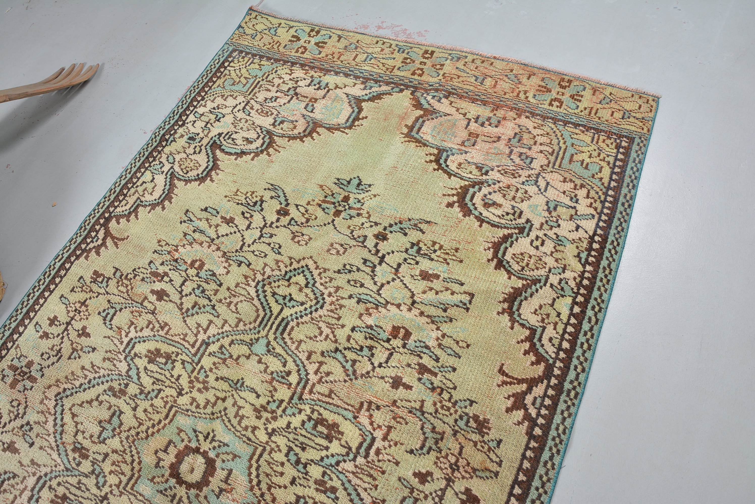 Living Room Rug, Rugs for Kitchen, Oushak Rug, Vintage Decor Rug, Home Decor Rug, Vintage Rugs, Turkish Rug, 4.4x9 ft Area Rug, Floor Rugs