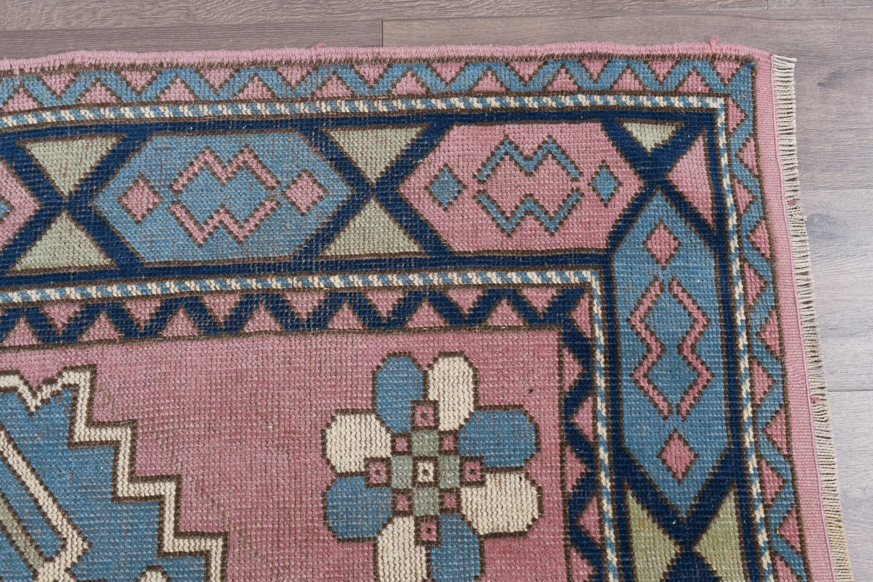 Vintage Rug, Pink Kitchen Rug, Anatolian Rug, 4.3x7 ft Area Rug, Bedroom Rugs, Hand Woven Rugs, Indoor Rugs, Rugs for Area, Turkish Rugs