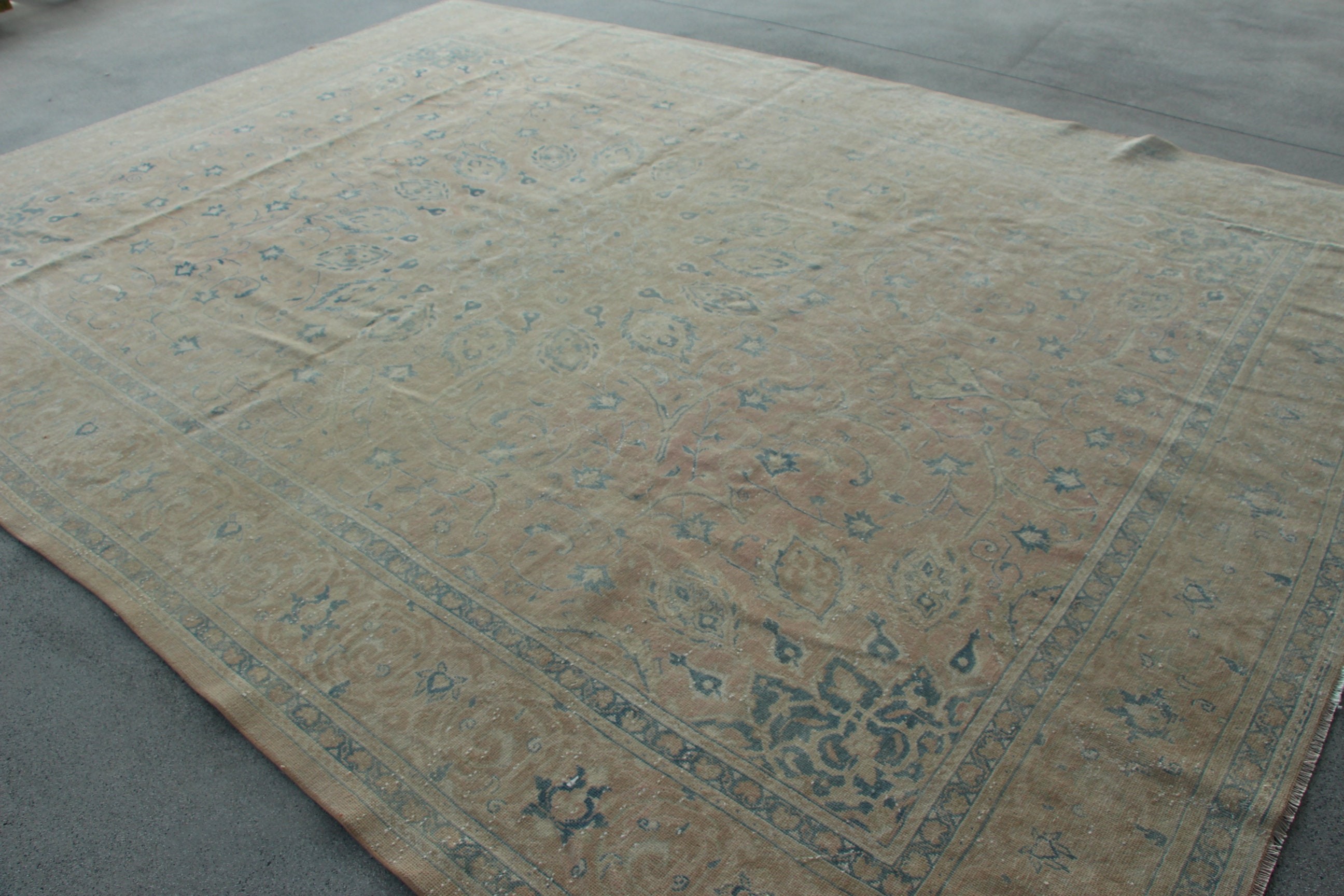 Organic Rugs, Handwoven Rug, Dining Room Rugs, Beige  9.5x13.3 ft Oversize Rugs, Turkish Rug, Vintage Rugs, Oriental Rug