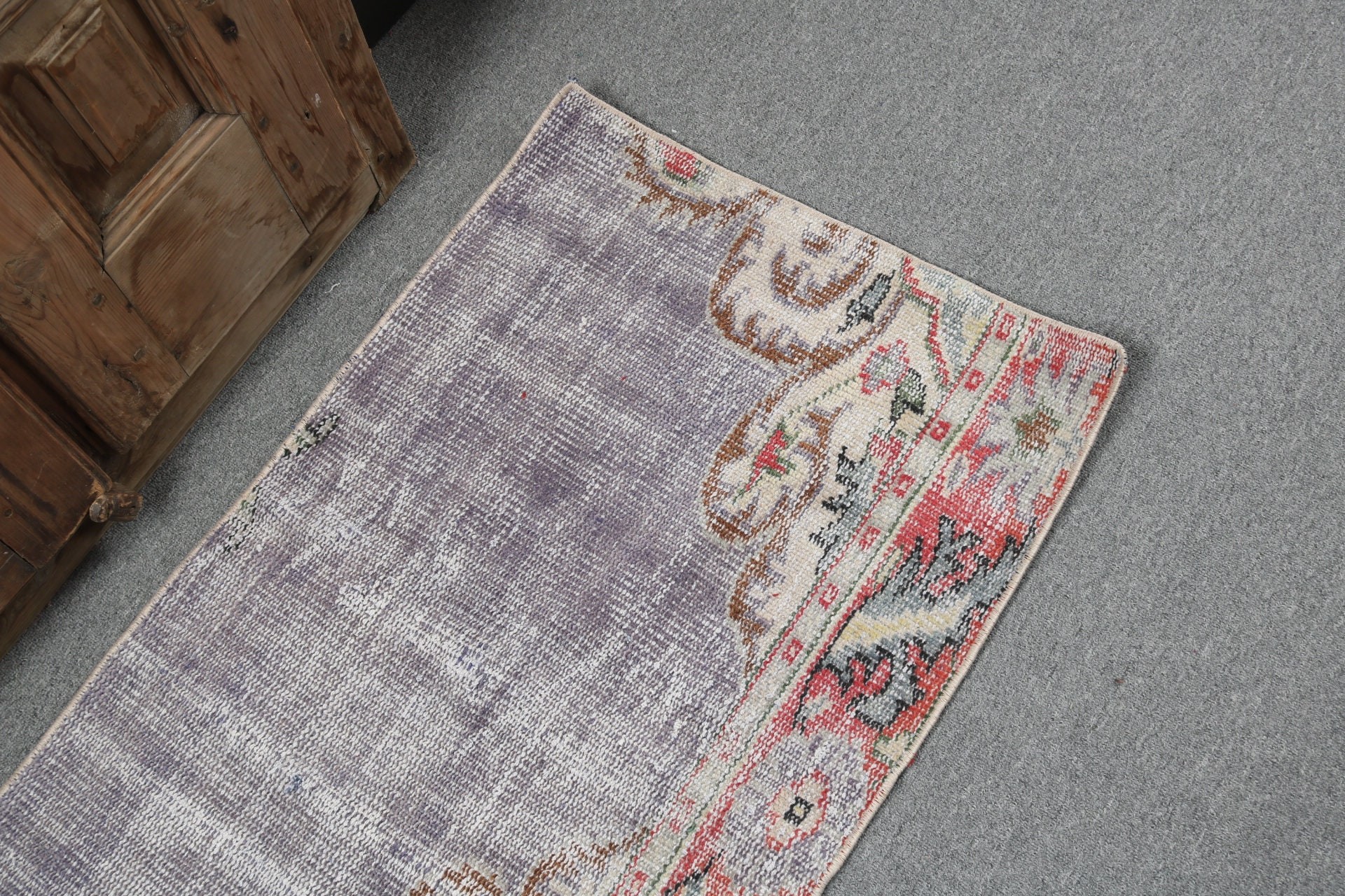 Purple Wool Rug, Vintage Rug, Turkish Rugs, Rugs for Small Area, Cool Rug, Antique Rugs, Kitchen Rugs, Small Area Rug, 2x3.6 ft Small Rugs