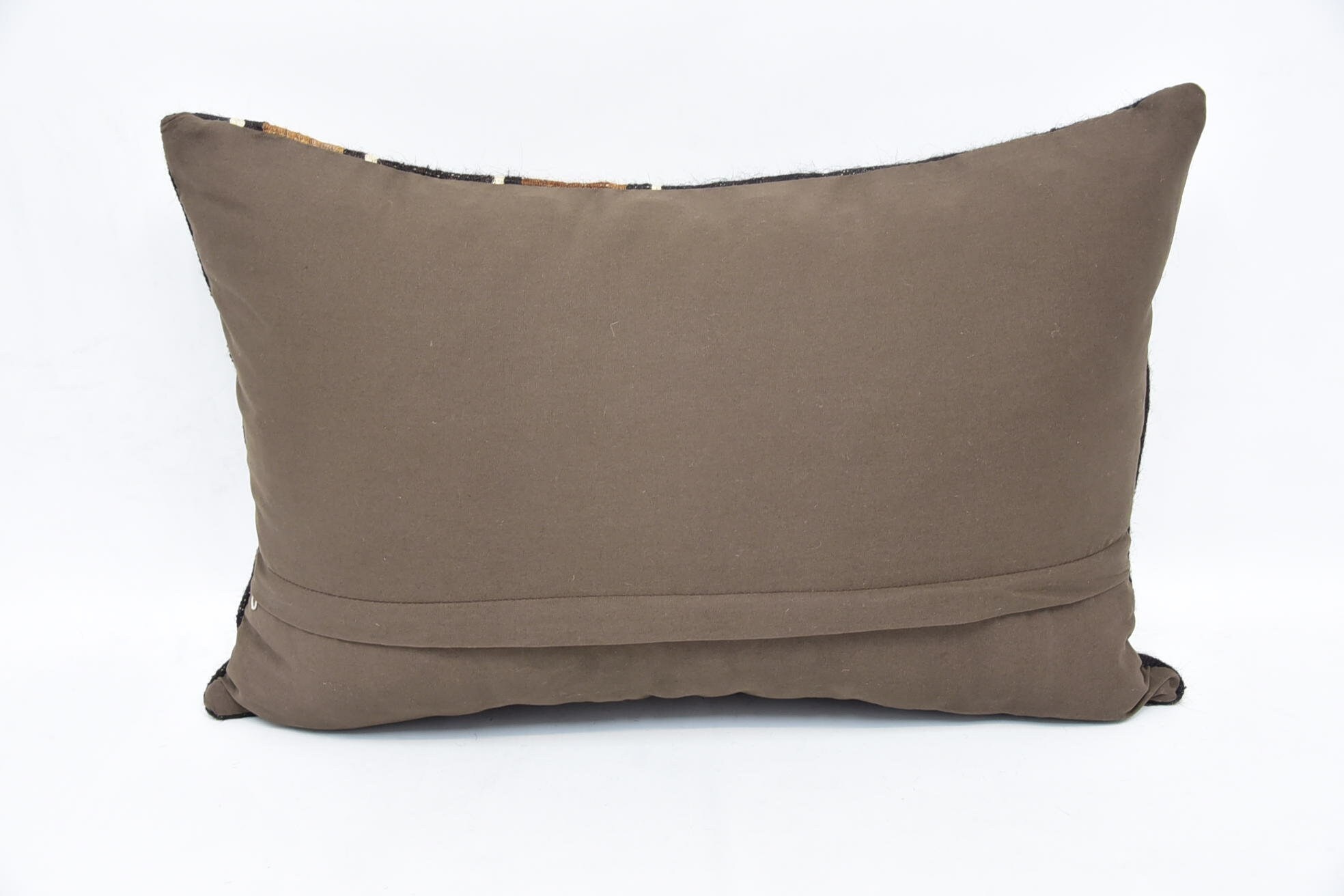 Boho Pillow Sham Cover, Turkish Pillow, Vintage Kilim Pillow, Boho Throw Pillow Cover, Muted Pillow, 16"x24" Brown Pillow Sham