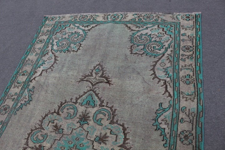 Vintage Rugs, 5.3x9 ft Large Rug, Old Rug, Turkish Rug, Green Bedroom Rug, Cool Rug, Dining Room Rug, Turkey Rugs, Salon Rug