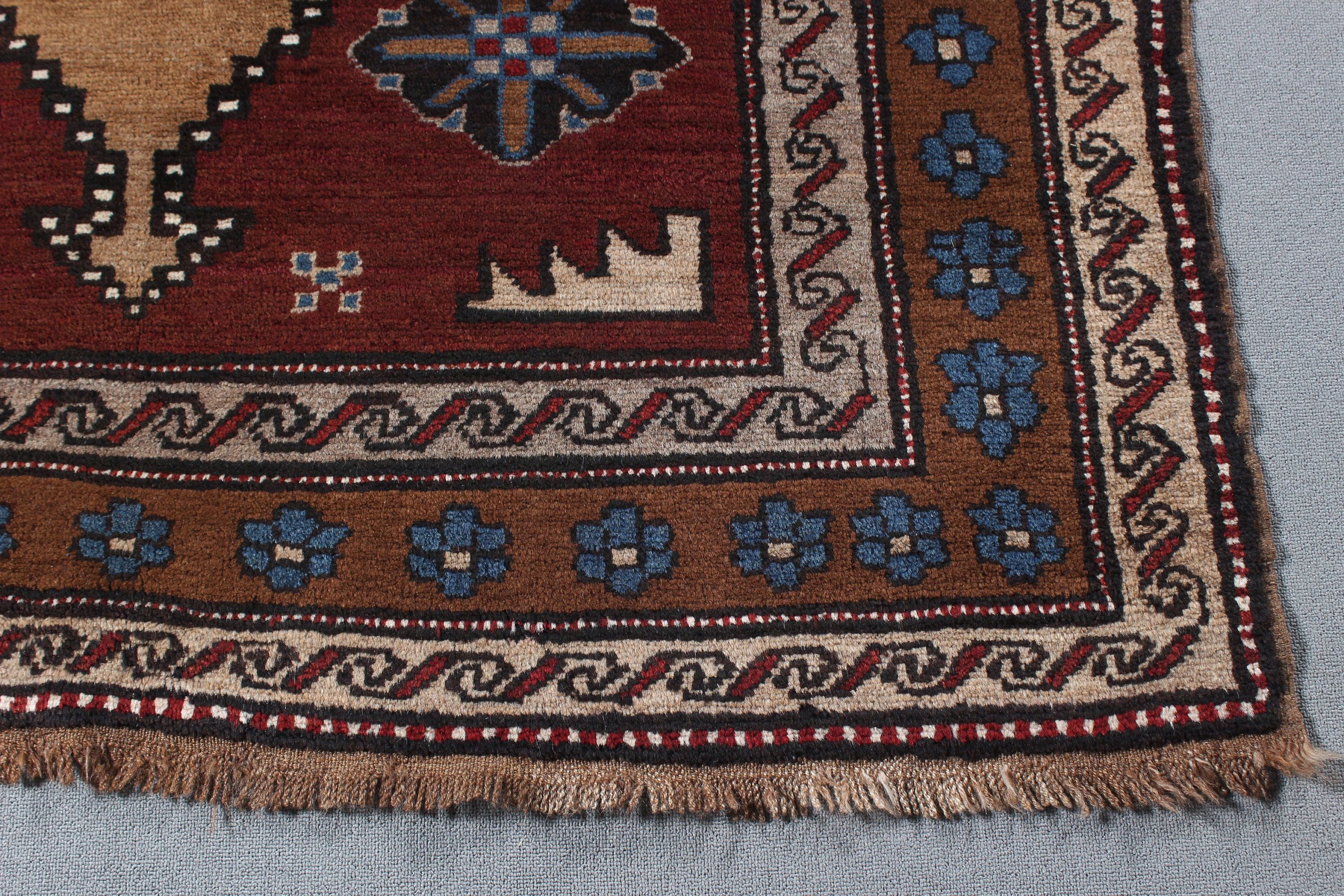 5.4x9.7 ft Large Rug, Flatweave Rug, Brown Antique Rug, Large Oushak Rug, Living Room Rug, Vintage Rugs, Floor Rugs, Wool Rug, Turkish Rug