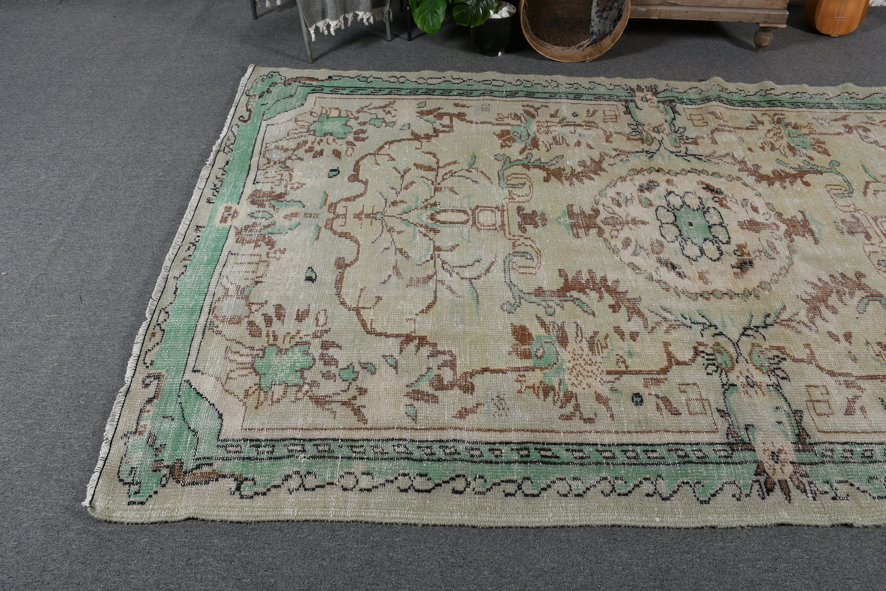 Yemek Odası Halıları, Fas Halısı, Bej Soğuk Halı, Vintage Halılar, 5,6x9,2 ft Büyük Halılar, Oturma Odası Halısı, Türk Halıları, Mutfak Halısı, Parlak Halı