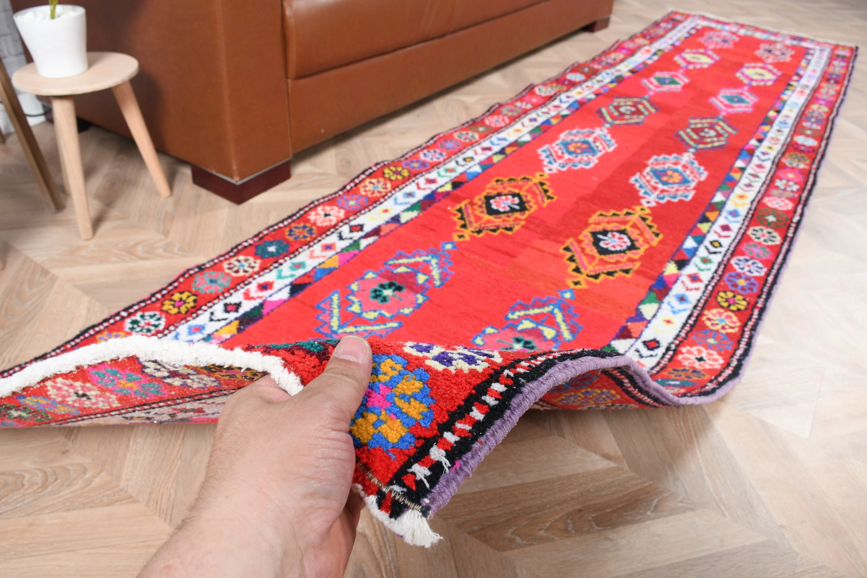 Pink Kitchen Rug, Vintage Rugs, Kitchen Rug, Rugs for Stair, 2.7x10.6 ft Runner Rug, Turkish Rug, Corridor Rugs, Stair Rug