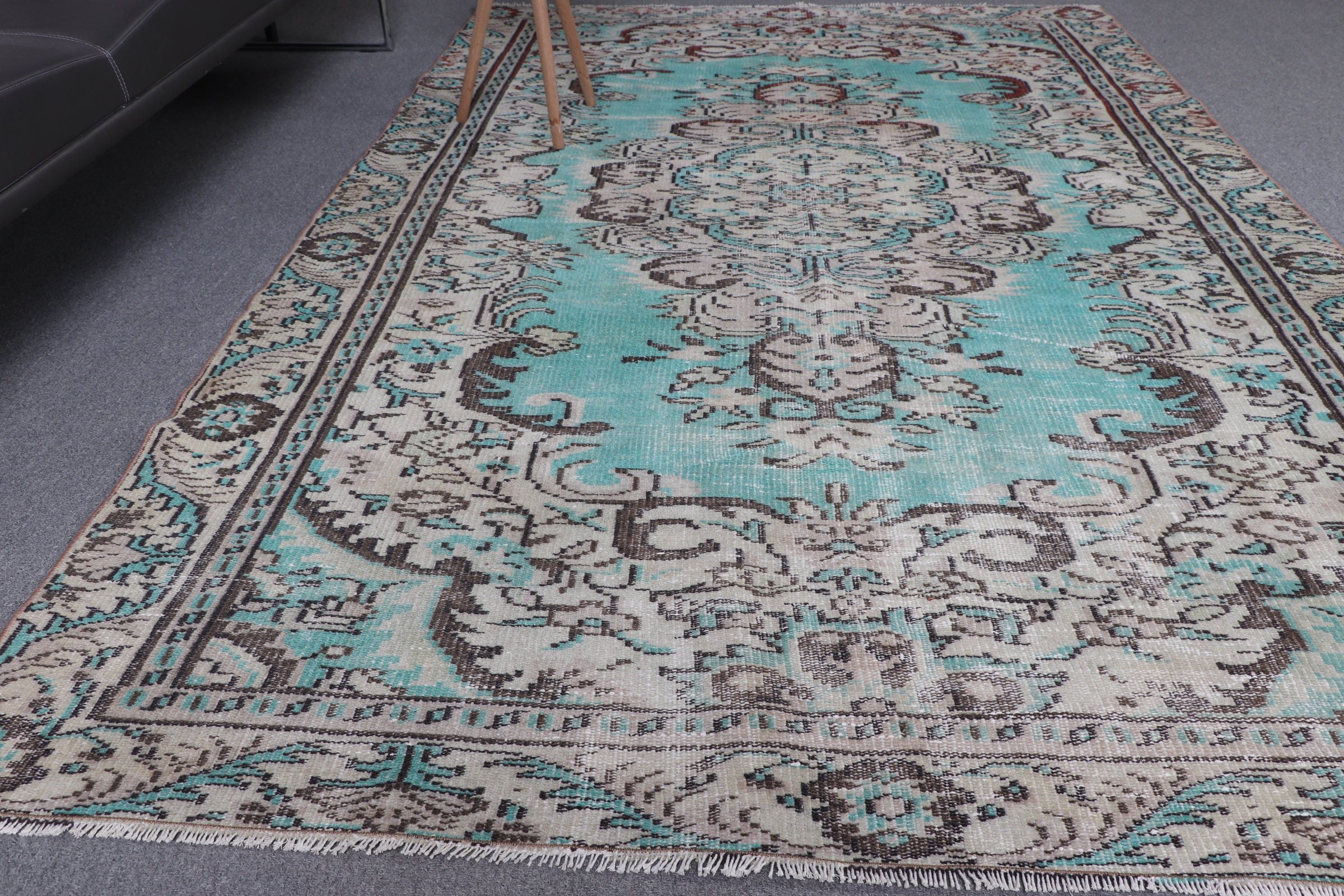 Vintage Rugs, Green Home Decor Rugs, Turkish Rug, Living Room Rug, Bedroom Rugs, Rugs for Dining Room, Cool Rug, 5.6x9.1 ft Large Rugs