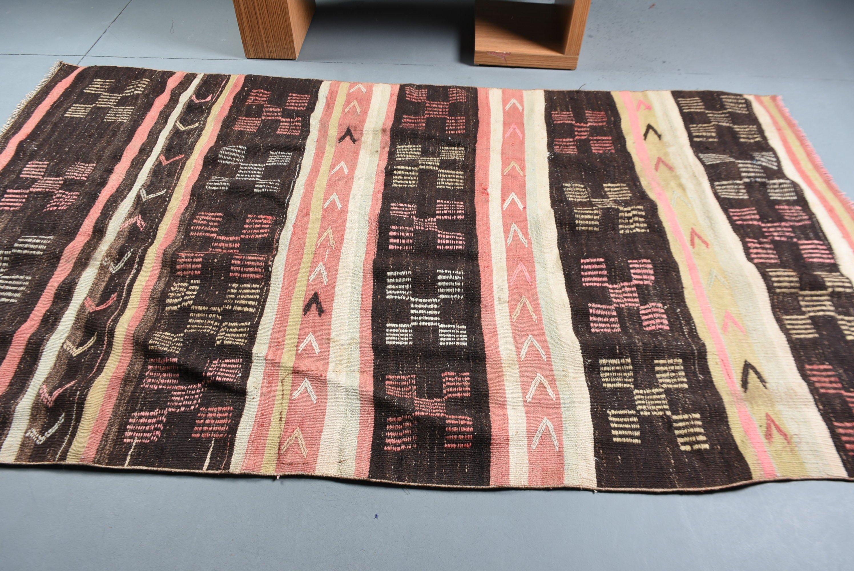 Türk Kilim, Oturma odası Kilim, Siyah Oryantal Kilim, Uşak Kilim, Oturma odası Kilim, 158x274 cm Salon Kilim, Yatak odası Kilim