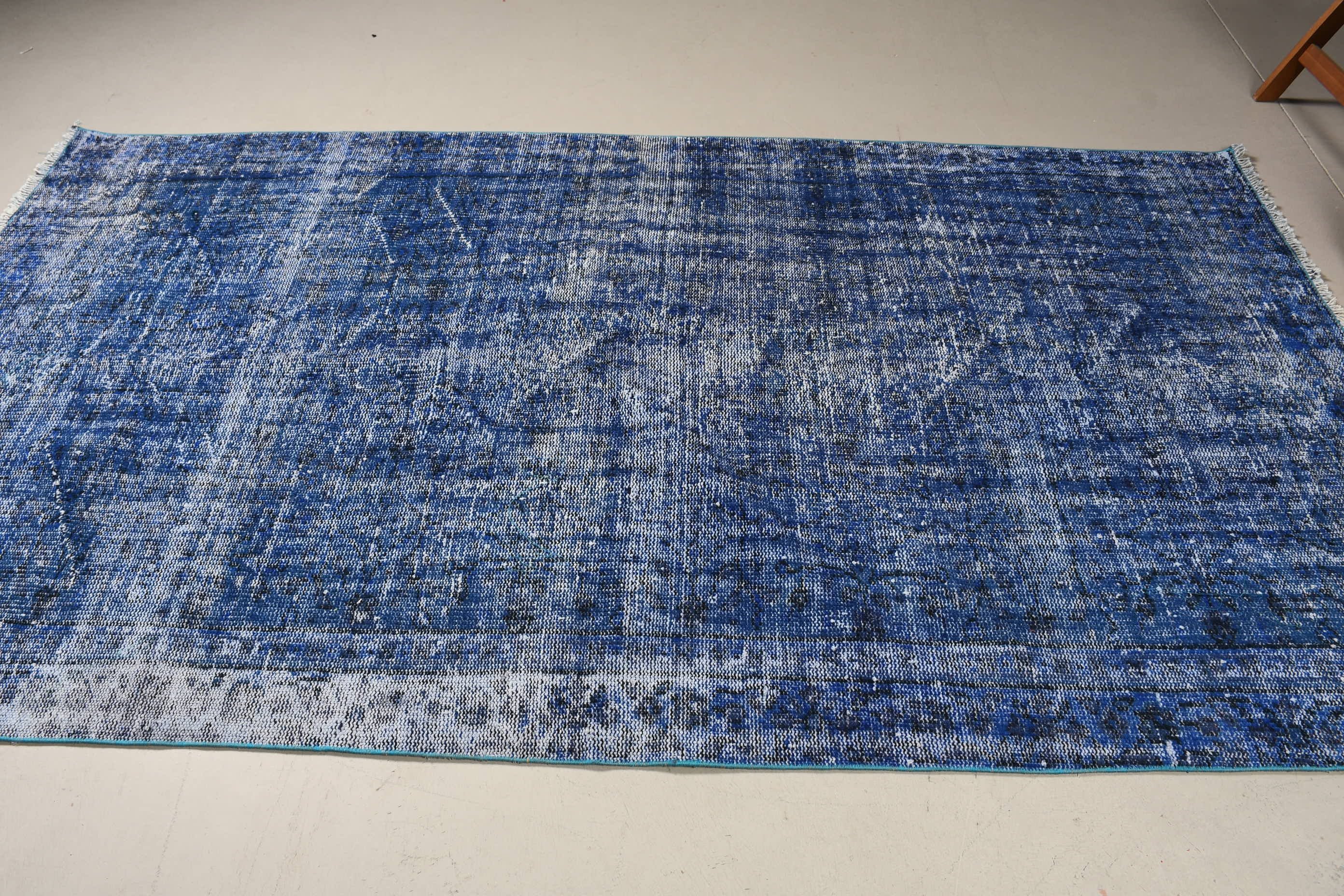 Vintage Rug, Anatolian Rug, Salon Rugs, Living Room Rugs, Blue Anatolian Rug, Bohemian Rug, 4.8x8.8 ft Large Rugs, Cool Rug, Turkish Rug