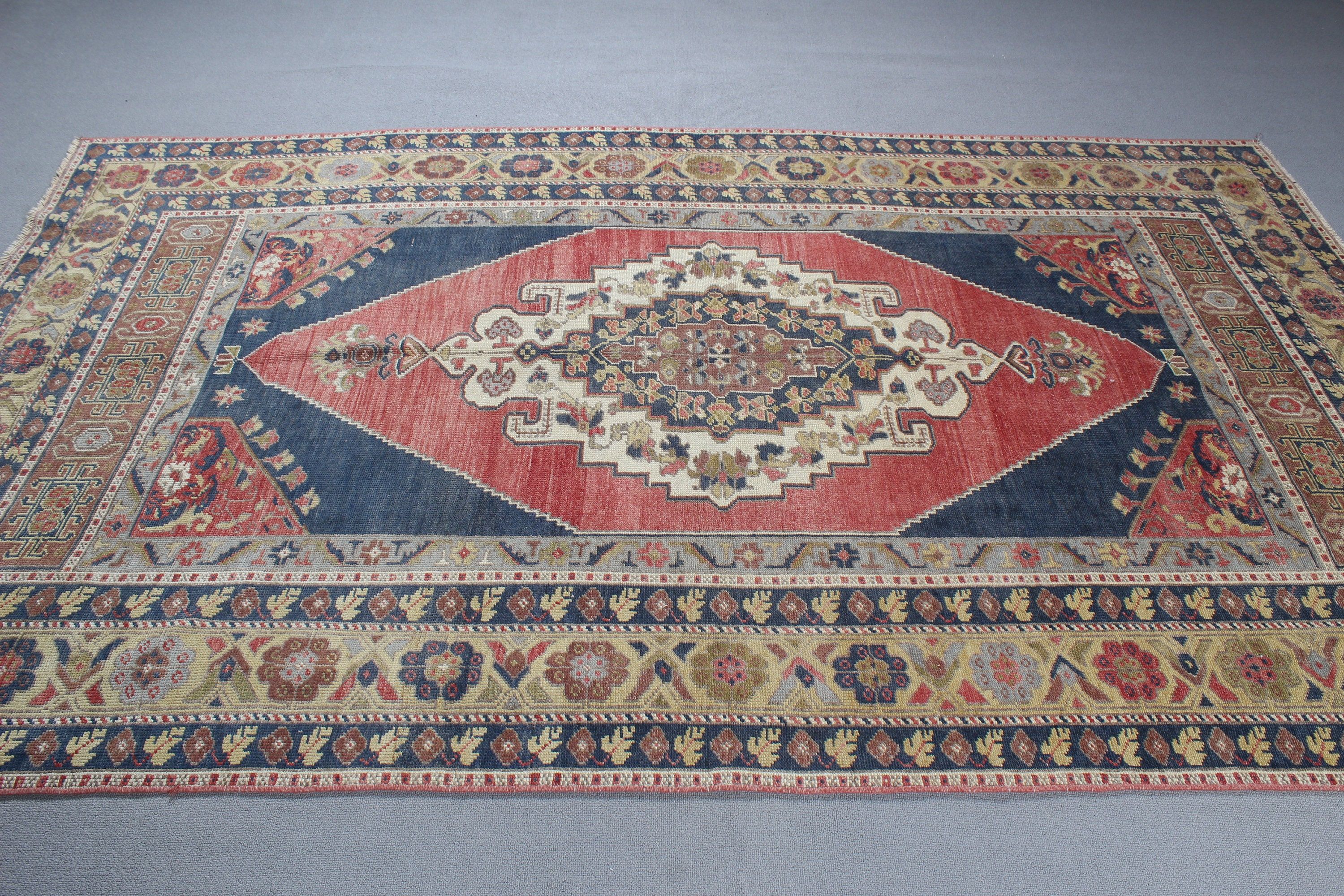 Yemek Odası Halıları, Türk Halıları, Ofis Halısı, Yatak Odası Halısı, Vintage Halı, 5.6x9.3 ft Büyük Halılar, Mavi Modern Halılar, Lüks Halılar, Ev Dekorasyonu Halıları