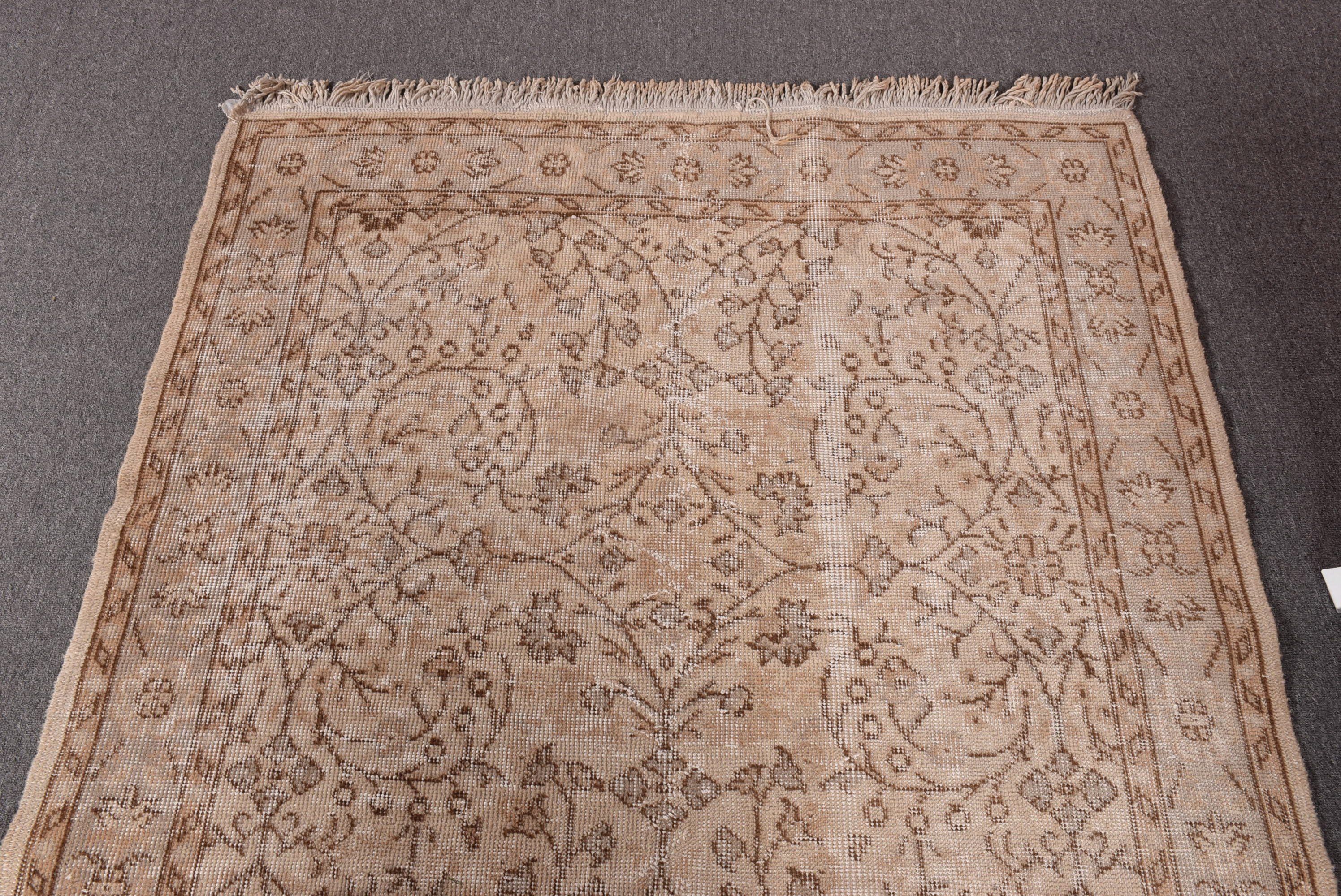 Anadolu Halıları, Boho Bölge Halıları, Bej Yatak Odası Halısı, Türk Halısı, 3,9x7 ft Alan Halısı, Vintage Halı, Oturma Odası Halıları, Antika Halılar