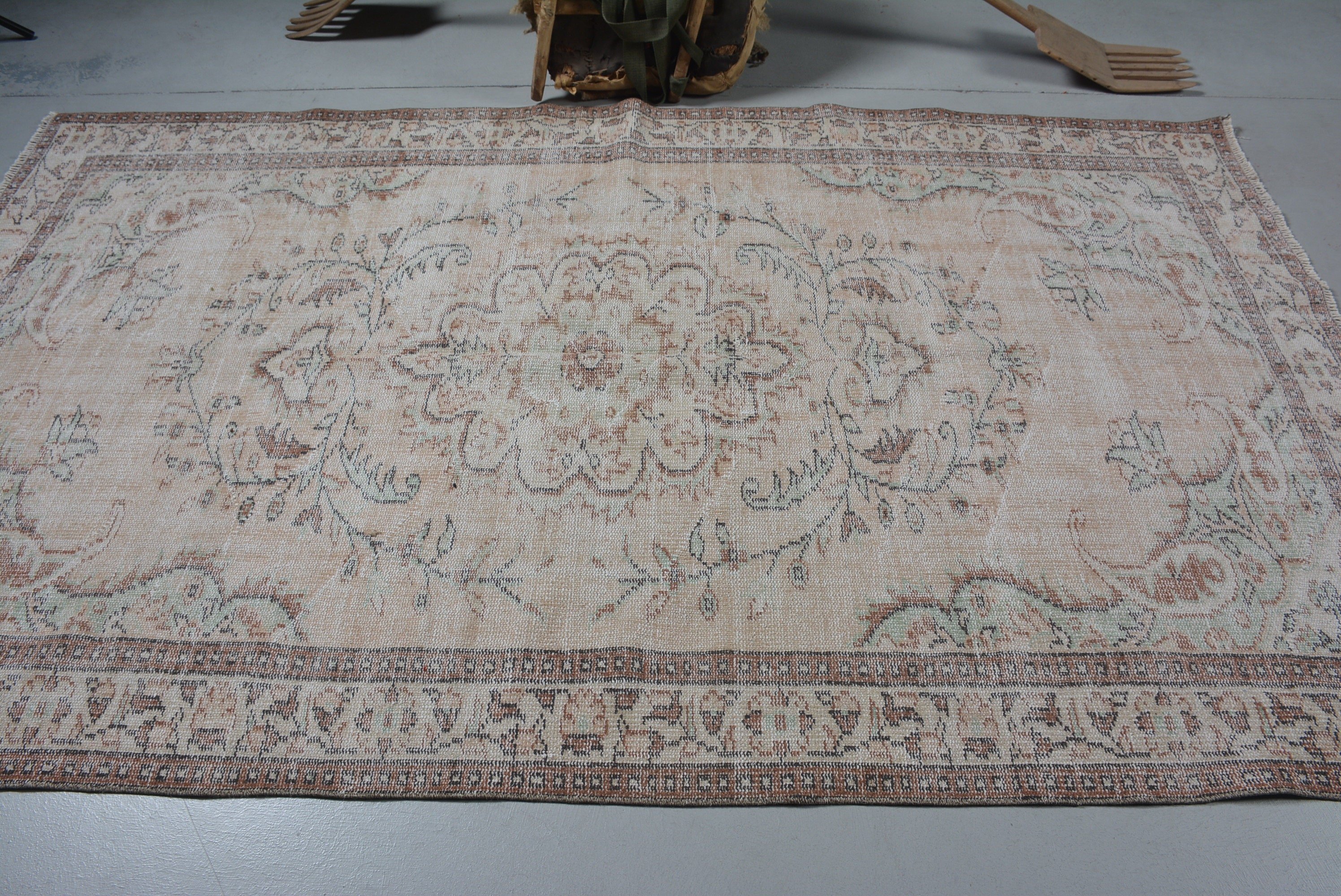 Living Room Rug, Turkish Rug, 5.2x8.5 ft Large Rug, Vintage Rug, Art Rug, Rugs for Living Room, Home Decor Rugs, Cool Rugs, Salon Rugs
