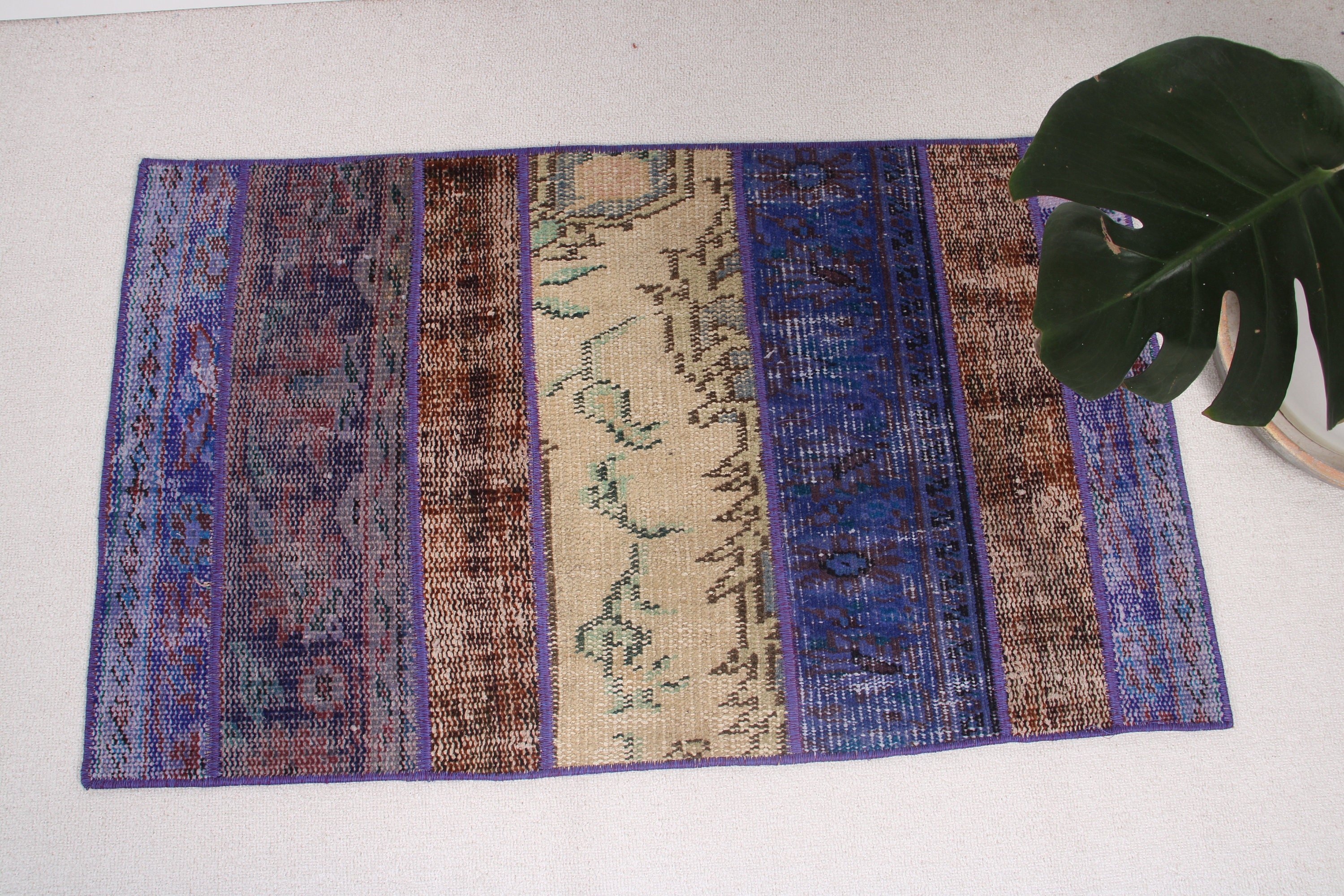 Türk Halısı, Banyo Halıları, Mavi Lüks Halı, 2x3,3 ft Küçük Halılar, Küçük Vintage Halılar, Oryantal Halı, Lüks Halı, Vintage Halılar, Boho Halılar