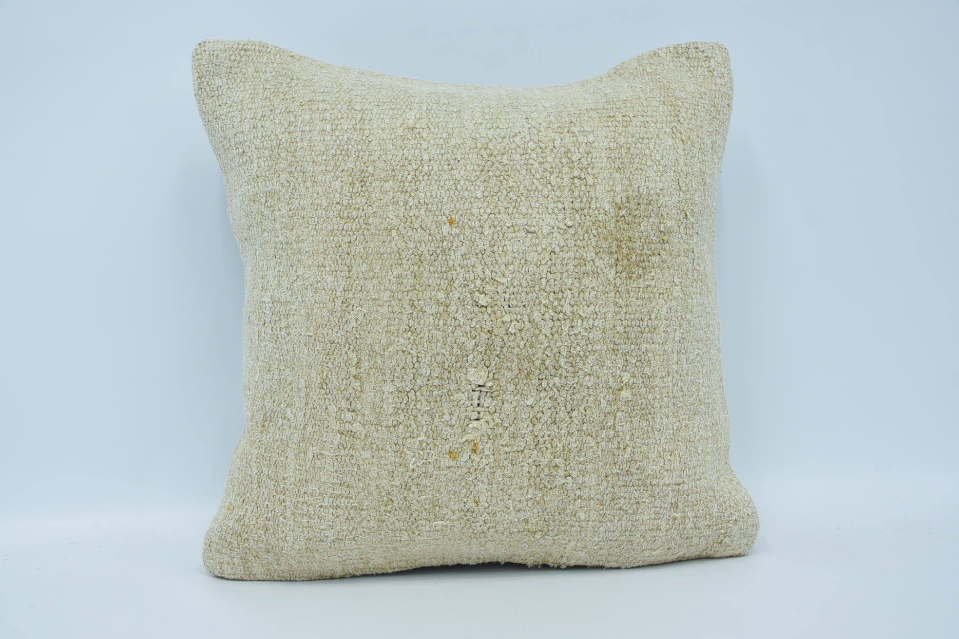 18"x18" Beige Pillow, Antique Pillows, Kilim Cushion Sham, Kilim Pillow, Handwoven Pillow Case, Chair Cushion