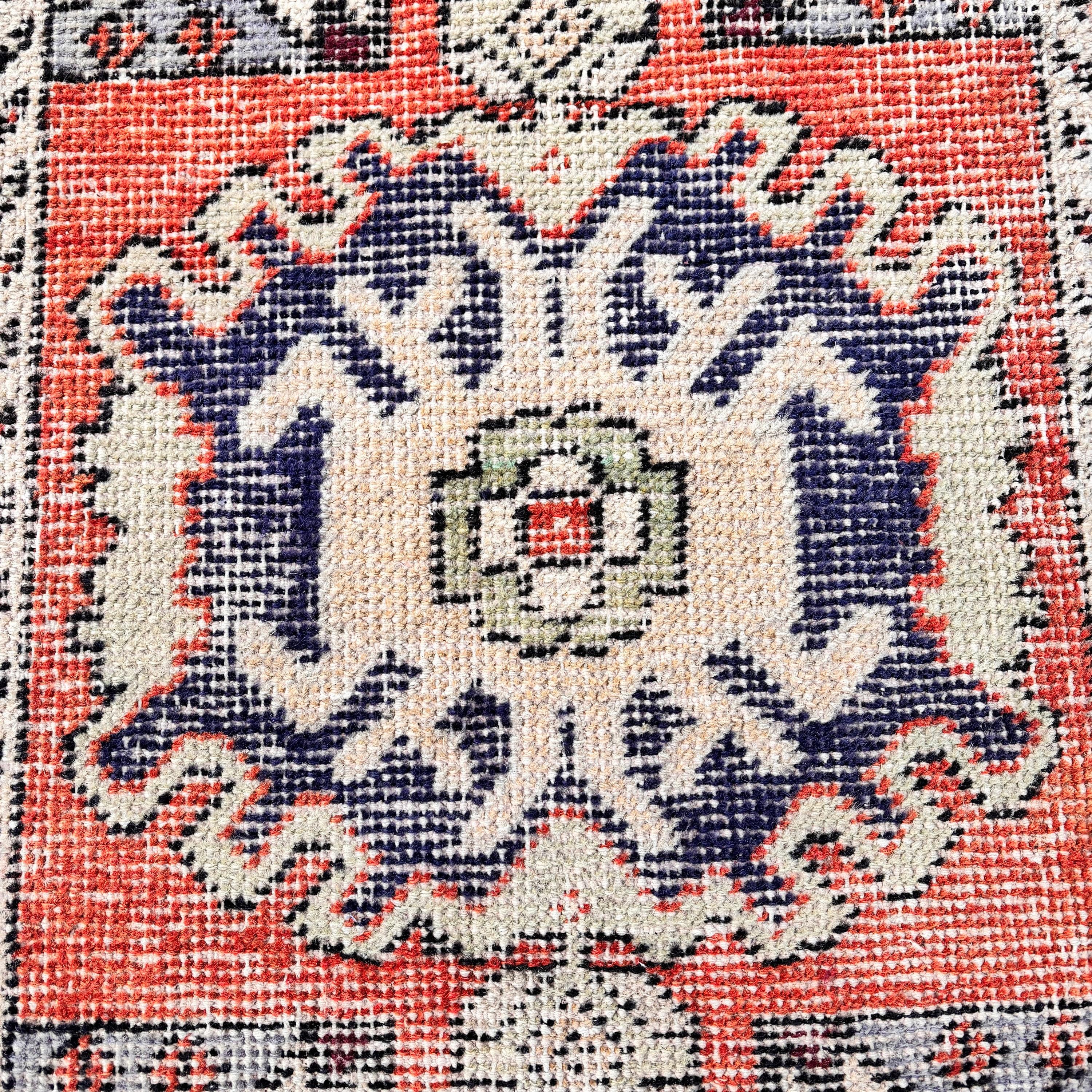 Oushak Halıları, Düz Dokuma Halıları, Çocuk Halıları, Araba Paspas Halıları, Türk Halıları, Vintage Halı, 1.4x2.8 ft Küçük Halı, Kabile Halıları, Turuncu El Dokuma Halı