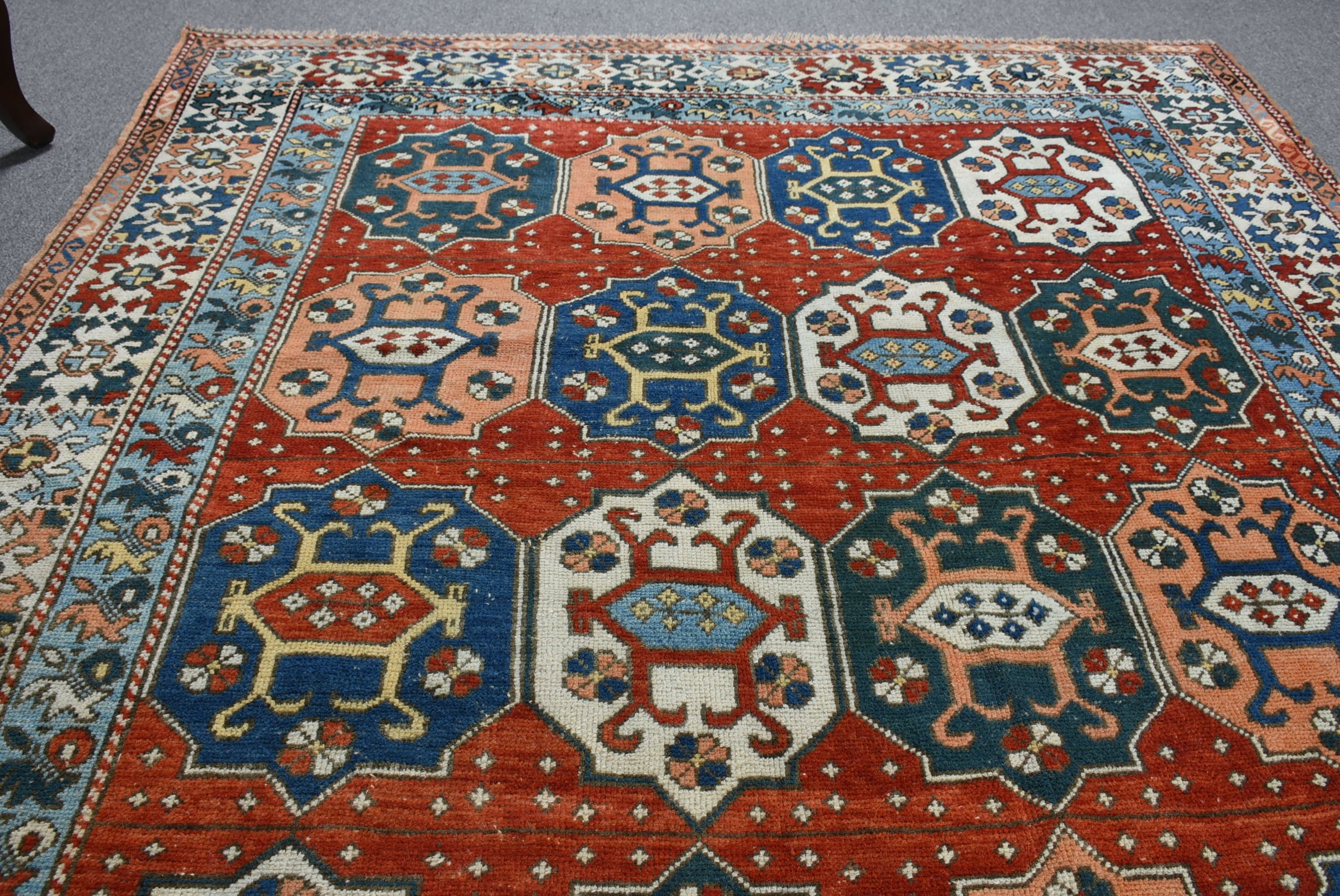 Red Home Decor Rug, Turkish Rugs, Turkey Rug, Bedroom Rugs, Vintage Rugs, 5.9x9.2 ft Large Rug, Living Room Rug, Antique Rugs, Wool Rug