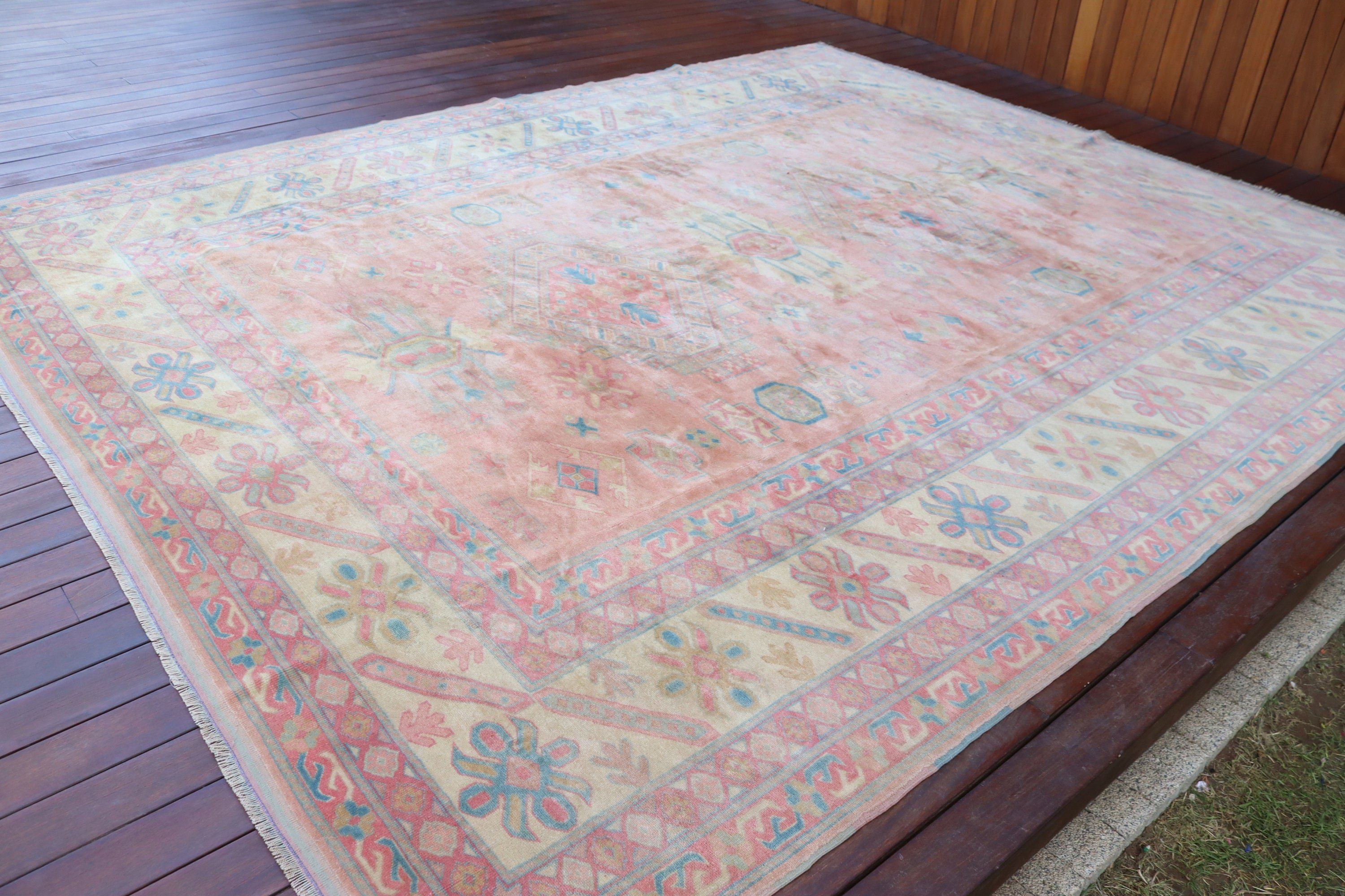 Türk Halısı, Büyük Boy Vintage Halı, Yemek Odası Halısı, Pembe Ev Dekor Halıları, 8.4x10.6 ft Büyük Boy Halılar, Vintage Halı, Boho Halısı, Mutfak Halıları