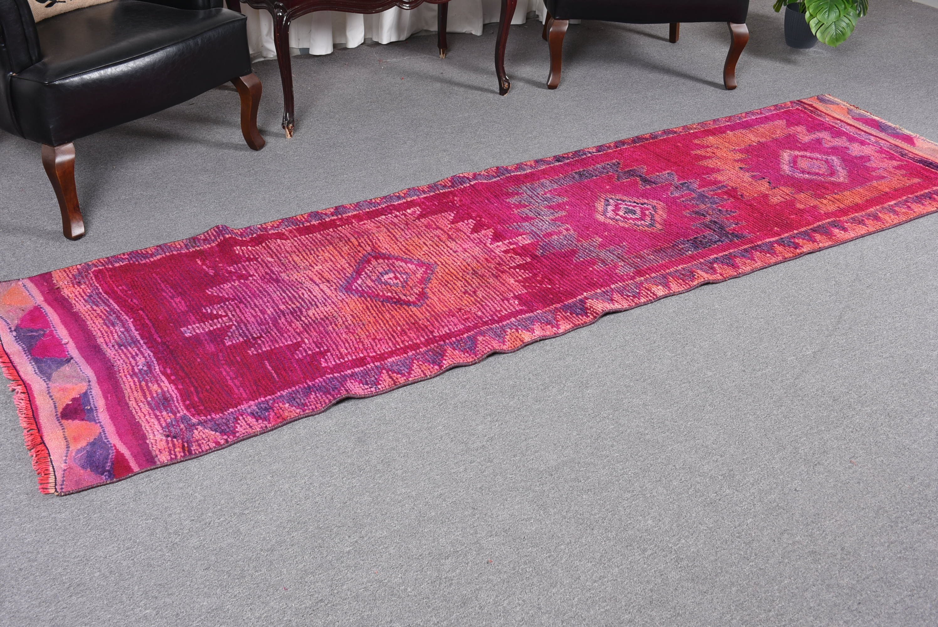 Türk Halısı, 2.6x9.4 ft Runner Halıları, Fas Halısı, Oushak Halısı, Mor Ev Dekor Halıları, Koridor Halıları, Mutfak Halıları, Vintage Halı