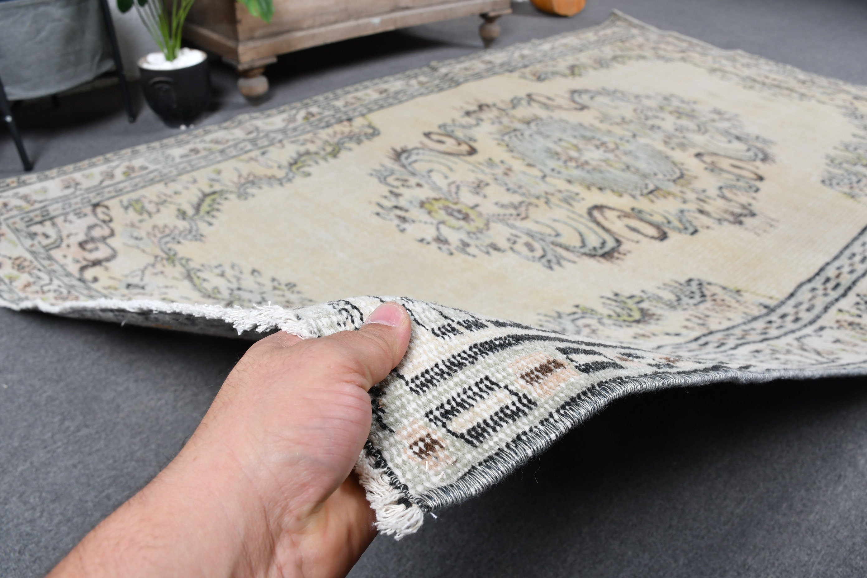 Living Room Rug, Turkish Rugs, Home Decor Rugs, Beige  5.2x8.2 ft Large Rug, Oriental Rugs, Vintage Rug, Dining Room Rug