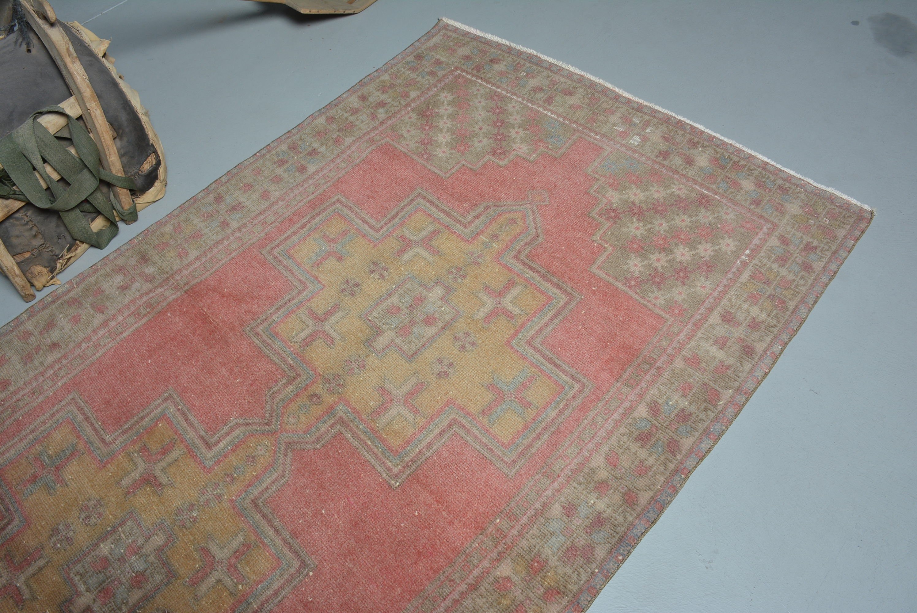 Living Room Rug, Cool Rugs, Turkish Rug, Rugs for Living Room, Handwoven Rug, Kitchen Rug, Bedroom Rugs, 4.2x7.9 ft Area Rugs, Vintage Rugs