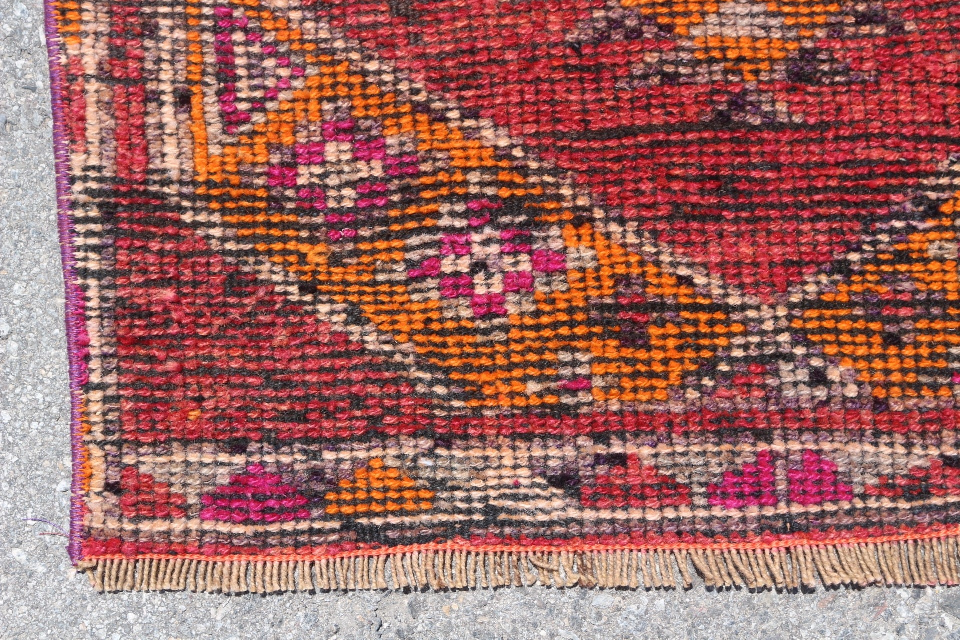 Turkish Rugs, 3.1x10.8 ft Runner Rugs, Stair Rug, Orange Anatolian Rug, Wool Rug, Rugs for Corridor, Bedroom Rug, Vintage Rug, Hallway Rug