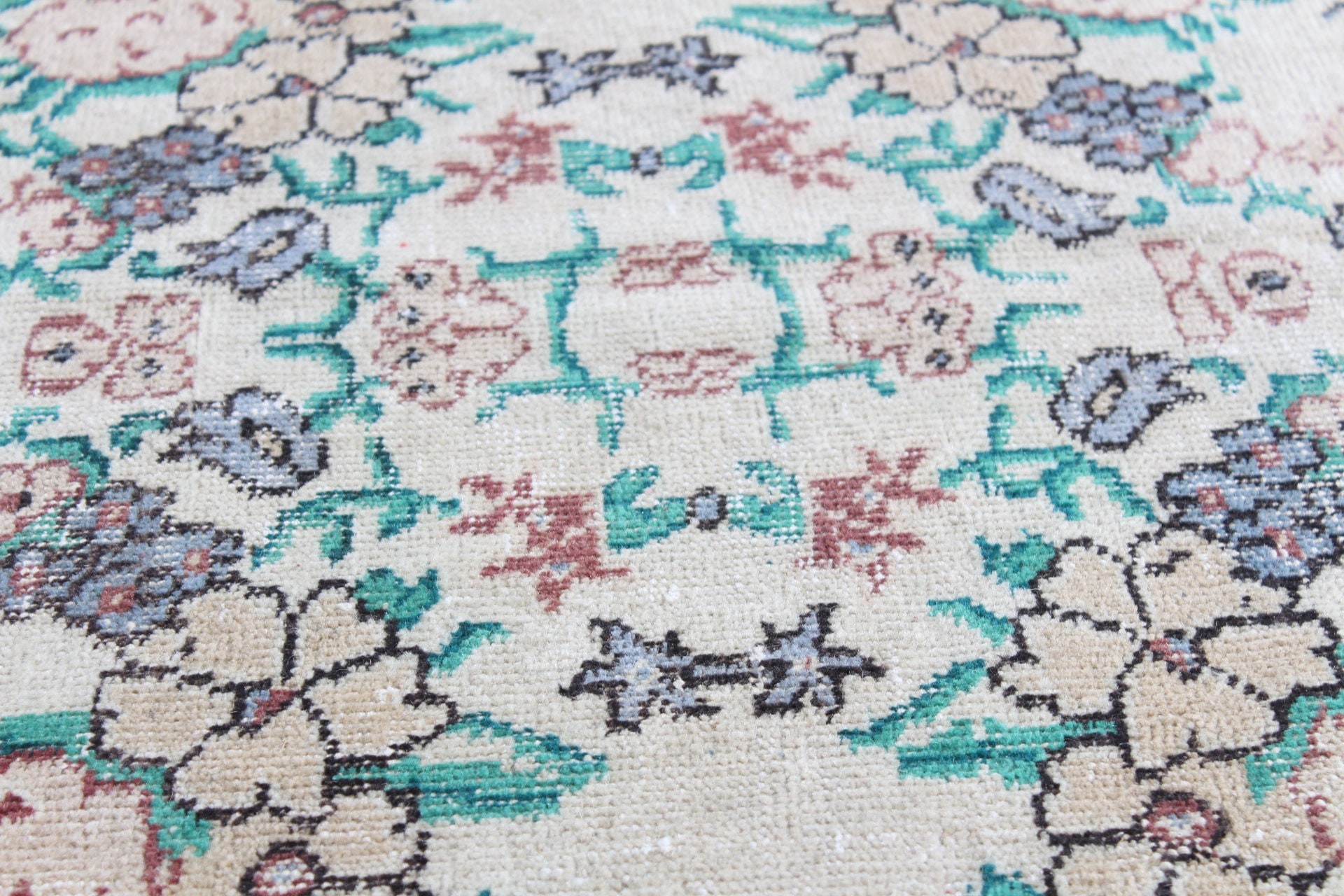 Bedroom Rug, Vintage Rug, Beige Cool Rug, Anatolian Rugs, Floor Rugs, 4.2x7.6 ft Area Rug, Turkish Rugs, Rugs for Nursery, Oushak Rugs