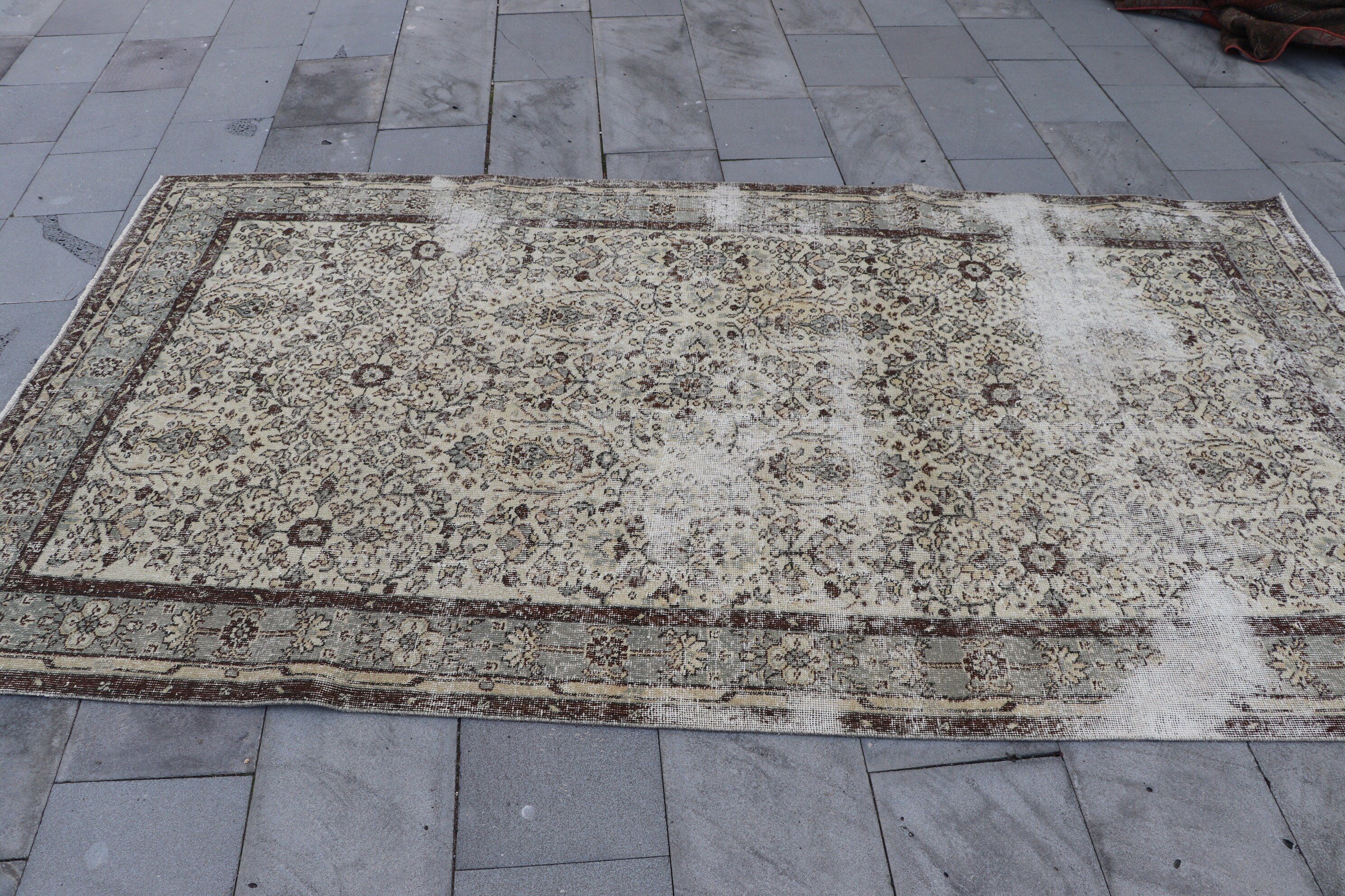 Vintage Halı, 5.1x9.6 ft Büyük Halılar, Salon Halıları, Kahverengi Anadolu Halısı, Oturma Odası Halısı, Türkiye Halısı, Türk Halısı, Oryantal Halı