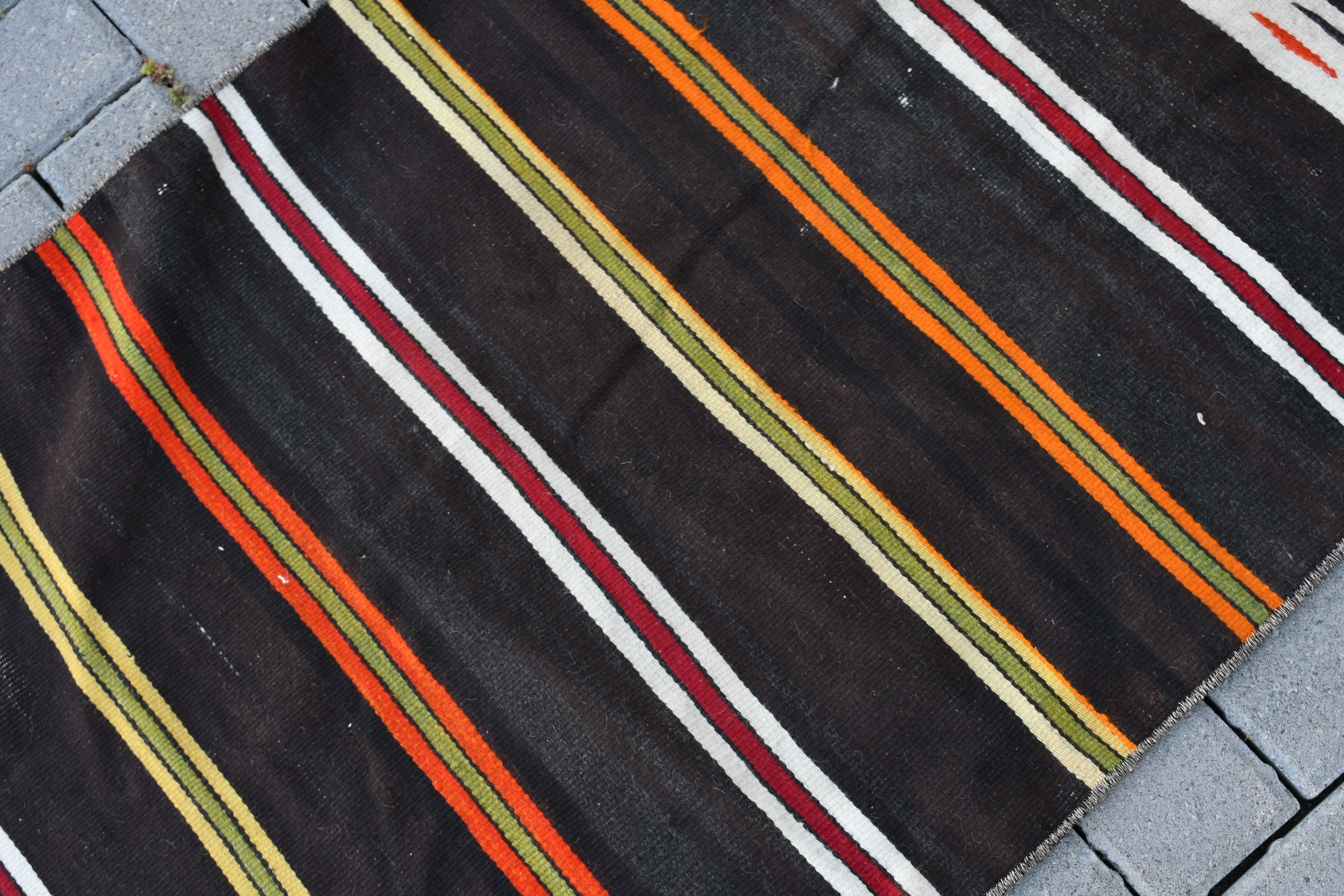 Brown  2.2x3.3 ft Small Rug, Kilim, Anatolian Rugs, Nursery Rugs, Car Mat Rug, Vintage Rugs, Turkish Rugs