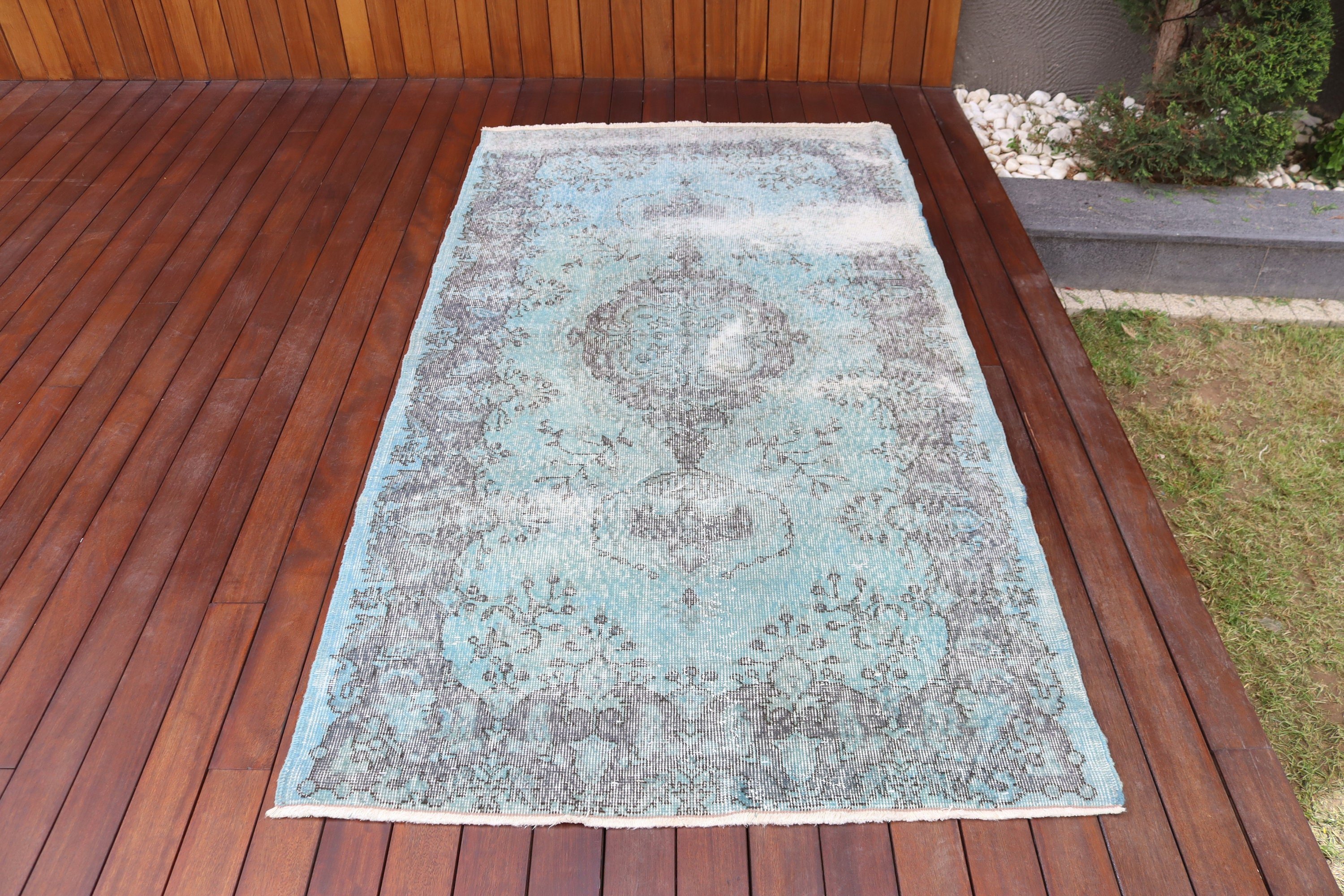 Rugs for Nursery, Living Room Rug, Green Anatolian Rug, Floor Rugs, 3.7x7 ft Area Rug, Cool Rug, Vintage Rug, Anatolian Rugs, Turkish Rugs