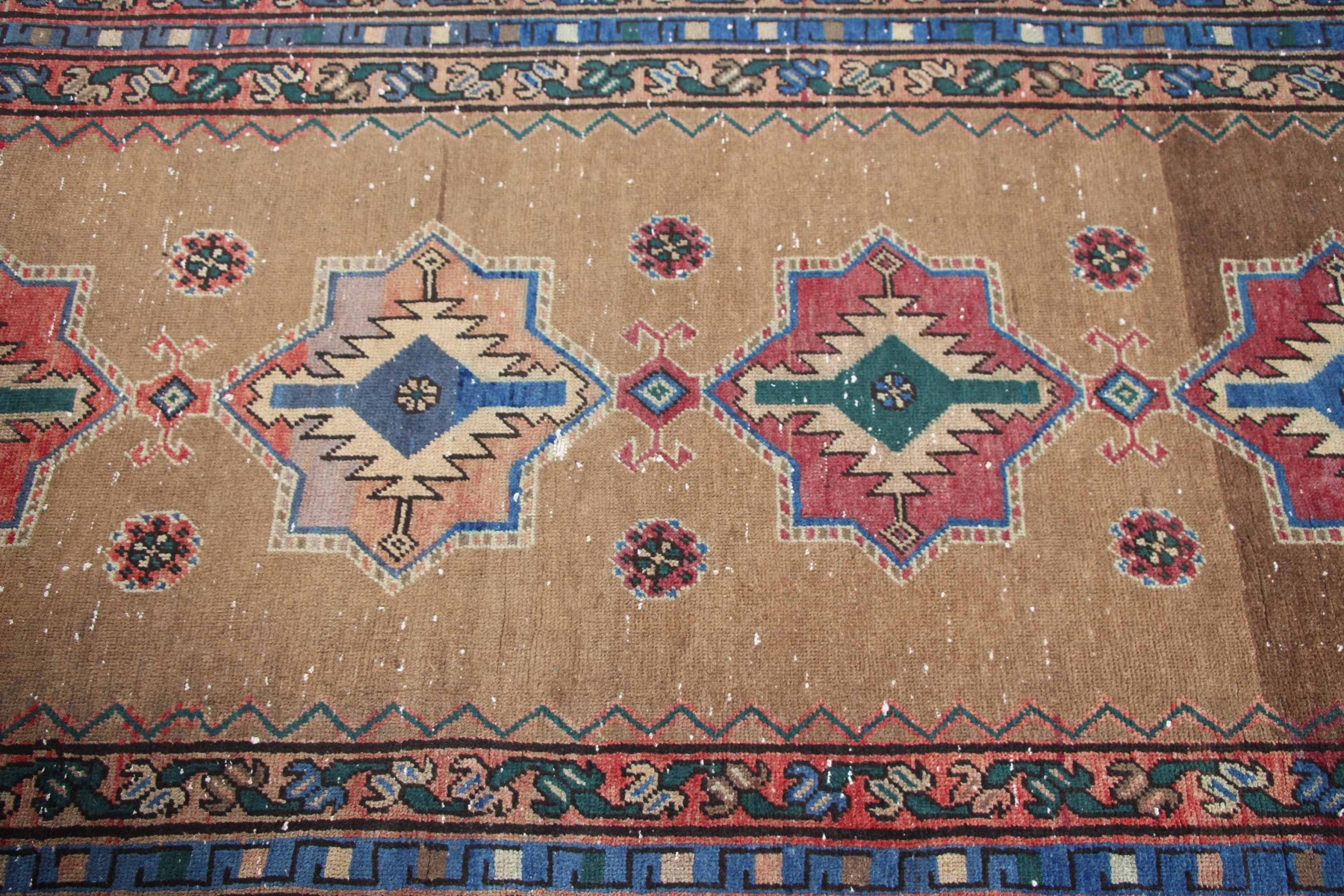 Koridor Halısı, Mutfak Halısı, Türk Halıları, Vintage Halı, Fas Halısı, 3,6x12,4 ft Runner Halısı, Soğuk Halı, Koridor Halıları, Kahverengi Yer Halıları