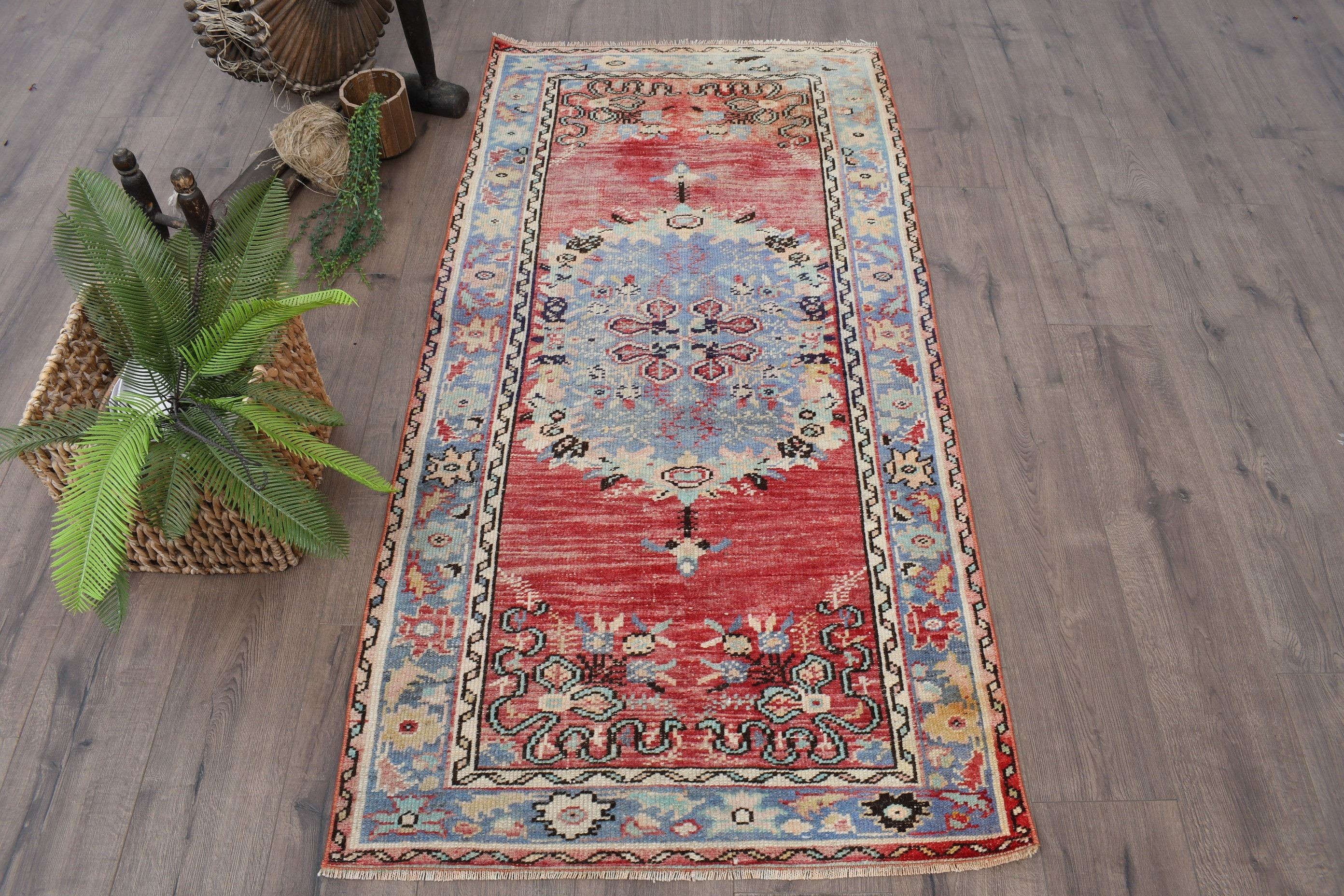 2.9x5.8 ft Accent Rugs, Vintage Decor Rugs, Bedroom Rugs, Turkish Rug, Nursery Rug, Cool Rugs, Vintage Rug, Red Cool Rug, Rugs for Kitchen