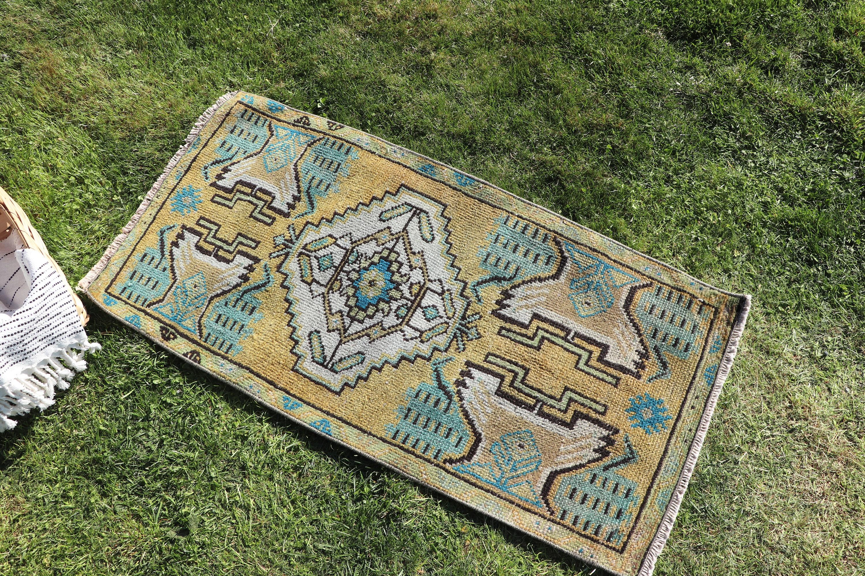 Mutfak Halıları, Modern Halı, 1.6x3.3 ft Küçük Halı, Araba Paspas Halısı, Çocuk Odası Halıları, Vintage Halılar, Türk Halısı, Sarı Mutfak Halıları, Oushak Halısı