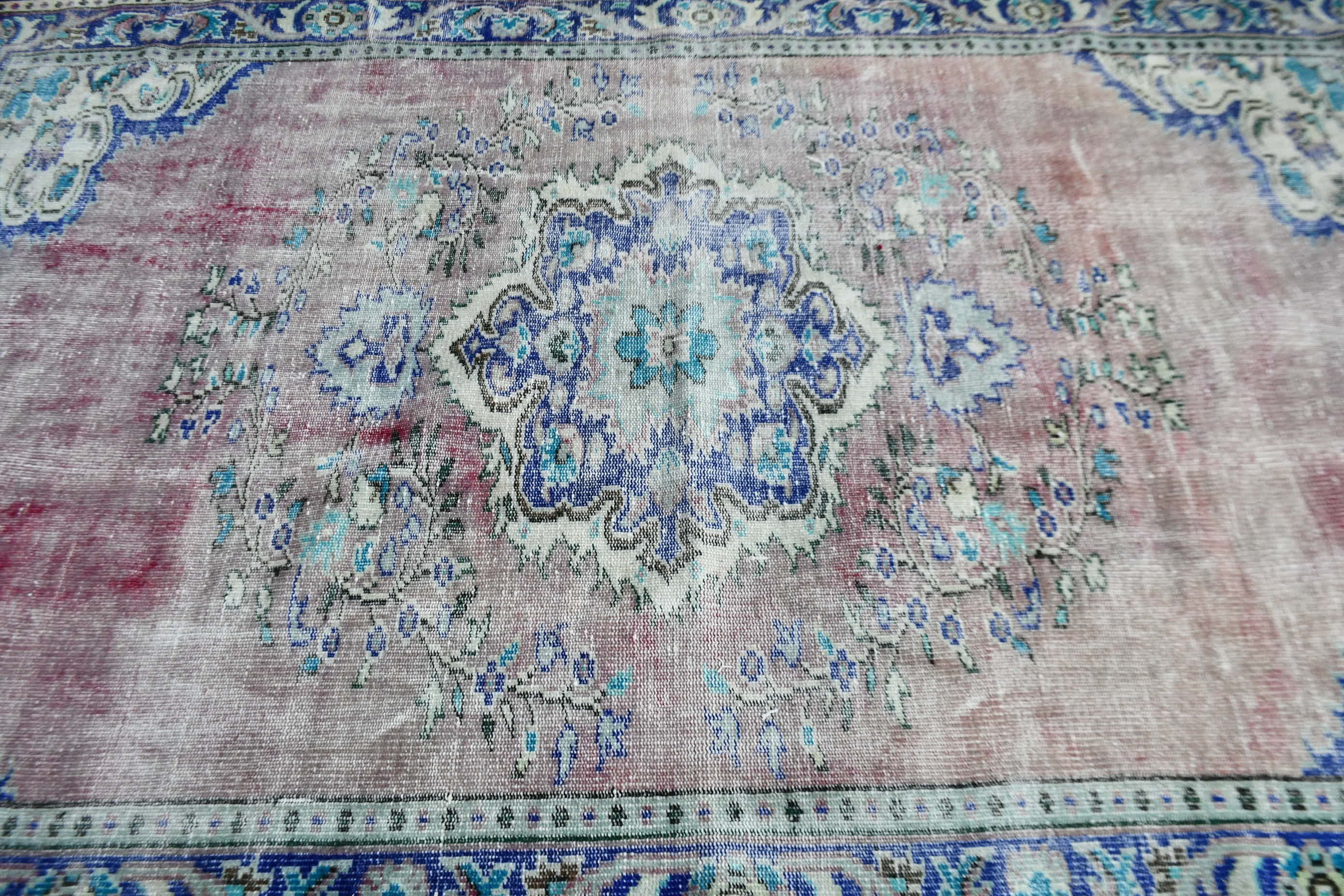 6x9.4 ft Büyük Halılar, Yatak Odası Halıları, Türk Halısı, Yemek Odası Halısı, Kırmızı Yer Halısı, Yün Halılar, Yatak Odası Halısı, Vintage Halı