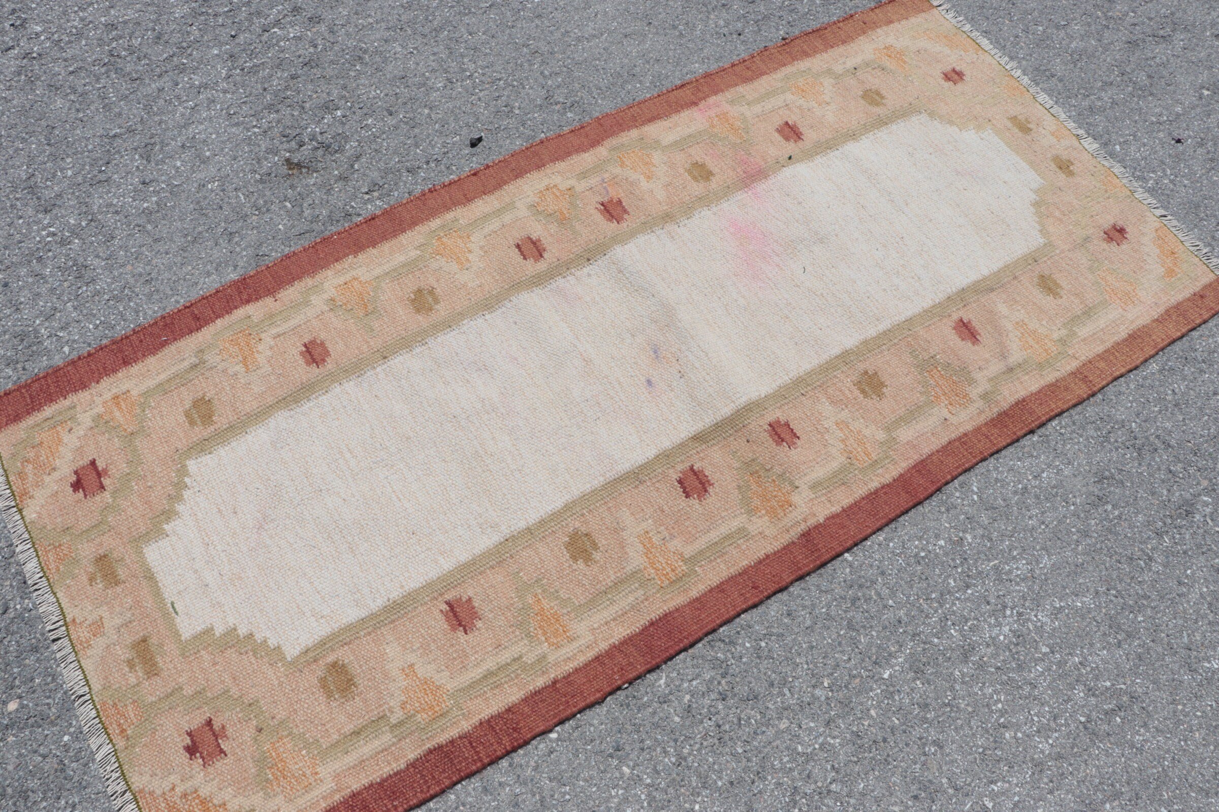 Rugs for Kitchen, Nursery Rug, Pale Rug, Turkish Rugs, 2.7x5.7 ft Accent Rugs, Red Bedroom Rug, Cool Rug, Vintage Rugs