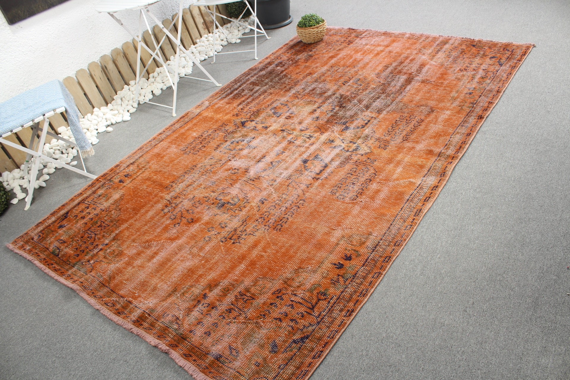 Living Room Rug, Vintage Rugs, Cool Rugs, Nomadic Rugs, Wool Rugs, Turkish Rug, Brown Bedroom Rug, Rugs for Salon, 5.6x9.1 ft Large Rug