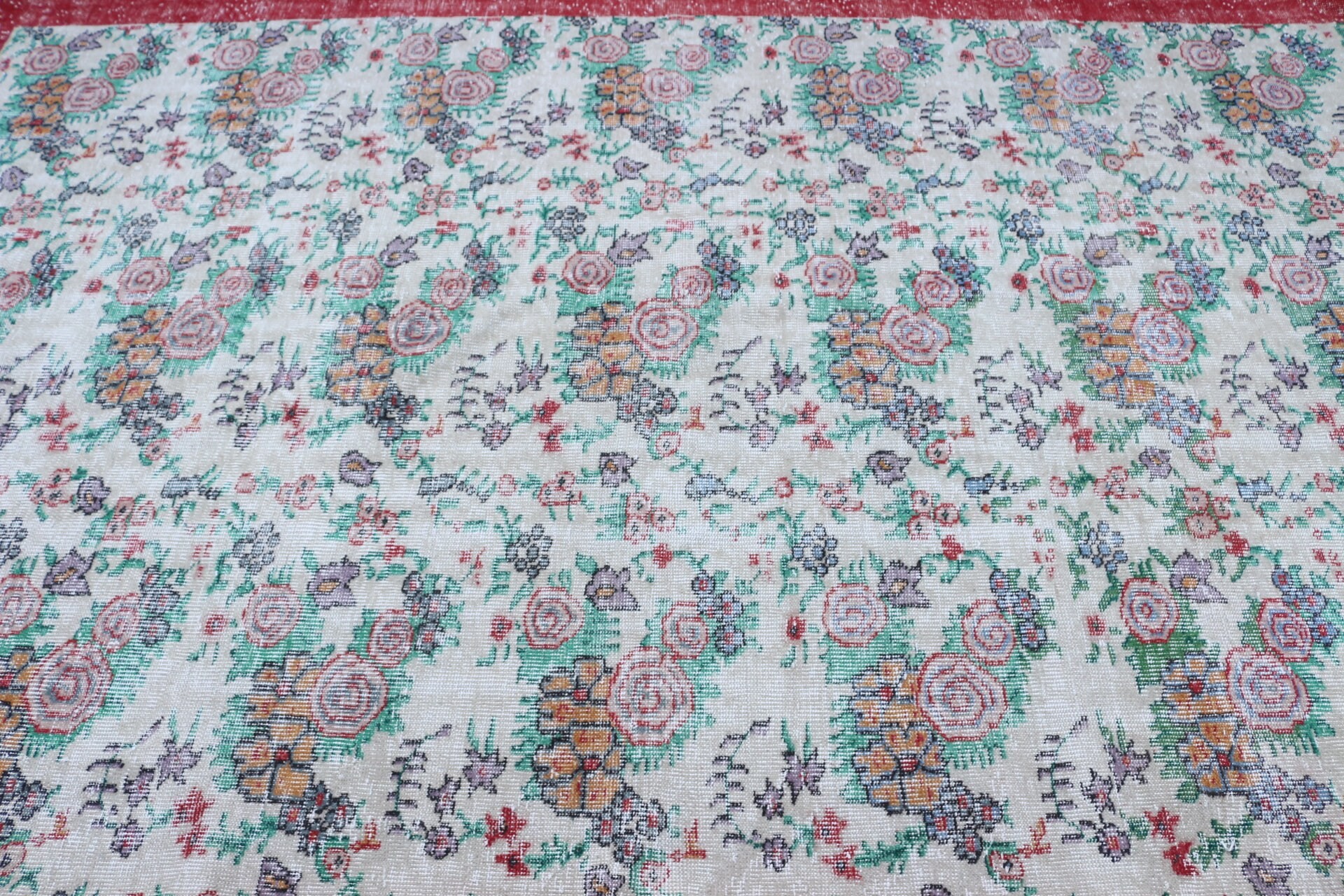 Yemek Odası Halıları, 6x9,3 ft Büyük Halılar, Vintage Halı, Eski Halı, Bej Yatak Odası Halısı, Türk Halıları, Oushak Halısı, Yemek Odası Halısı, Oryantal Halı