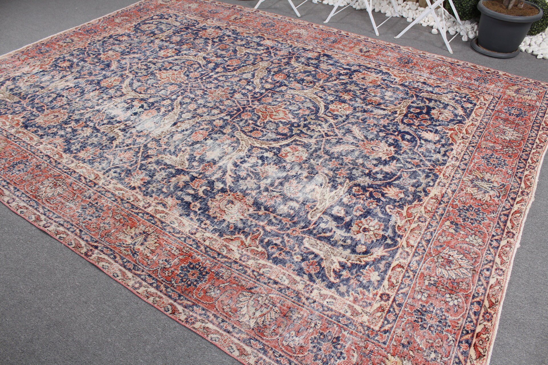 Eclectic Rug, Turkish Rug, Blue Moroccan Rug, Antique Rug, Vintage Rugs, 8.2x11.1 ft Oversize Rug, Dining Room Rug, Floor Rugs, Salon Rug