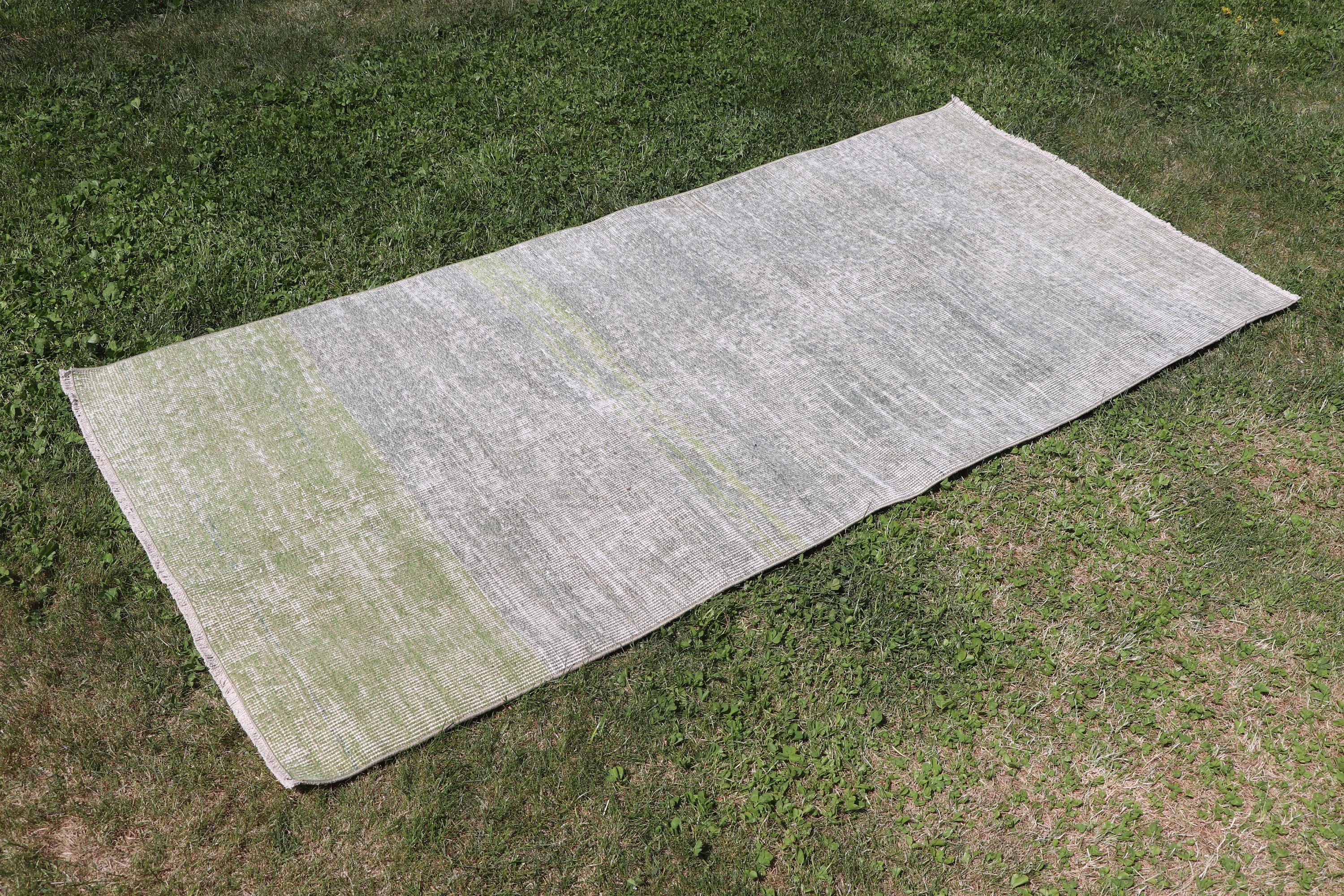 Vintage Rugs, 2.9x6.2 ft Accent Rugs, Vintage Accent Rug, Neutral Rugs, Green Geometric Rugs, Decorative Rugs, Turkish Rugs, Antique Rugs