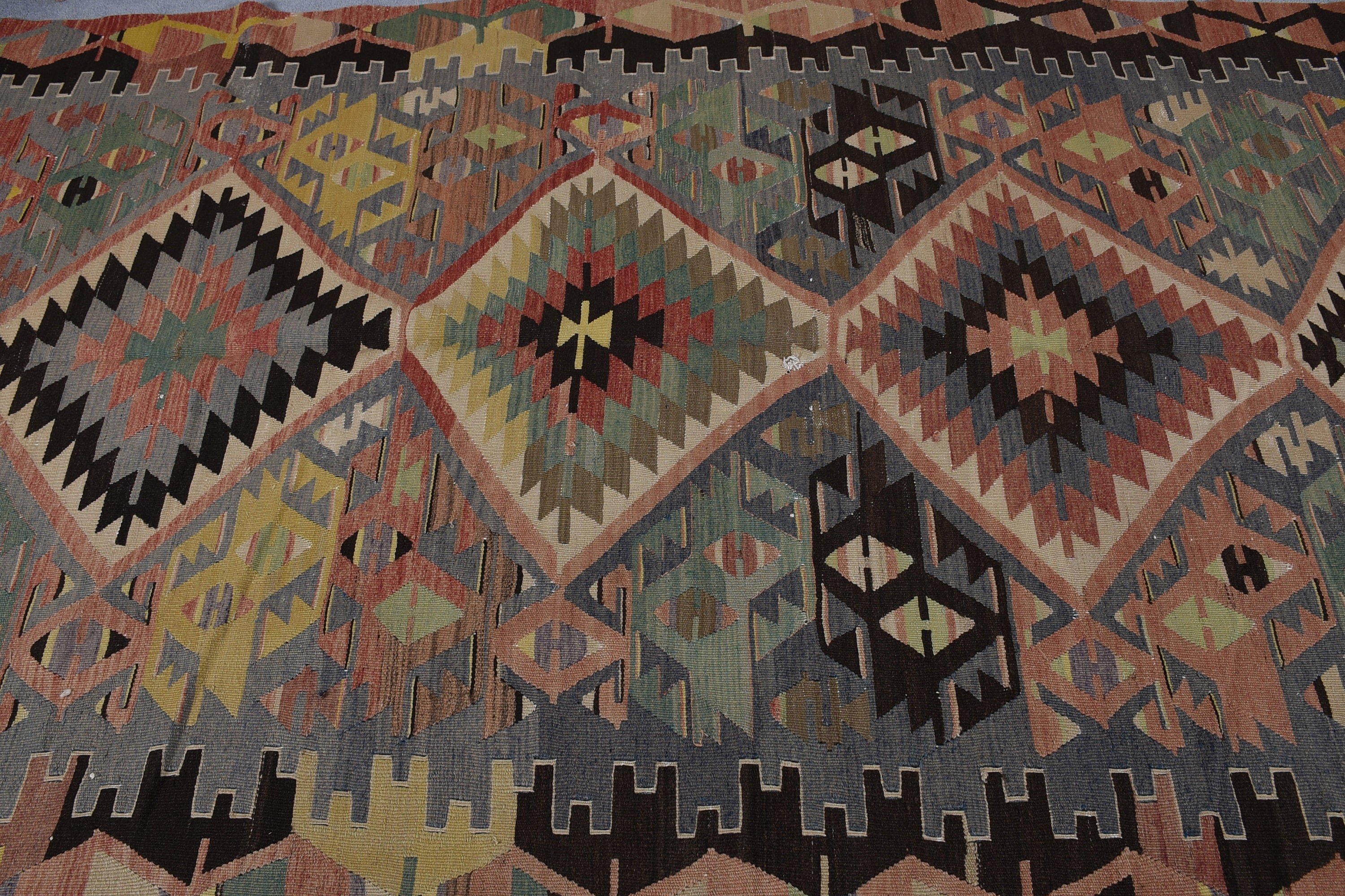 Living Room Rugs, Cool Rug, Bedroom Rugs, Distressed Rug, Rugs for Salon, Kilim, 5.2x9.6 ft Large Rug, Vintage Rugs, Turkish Rug, Floor Rug