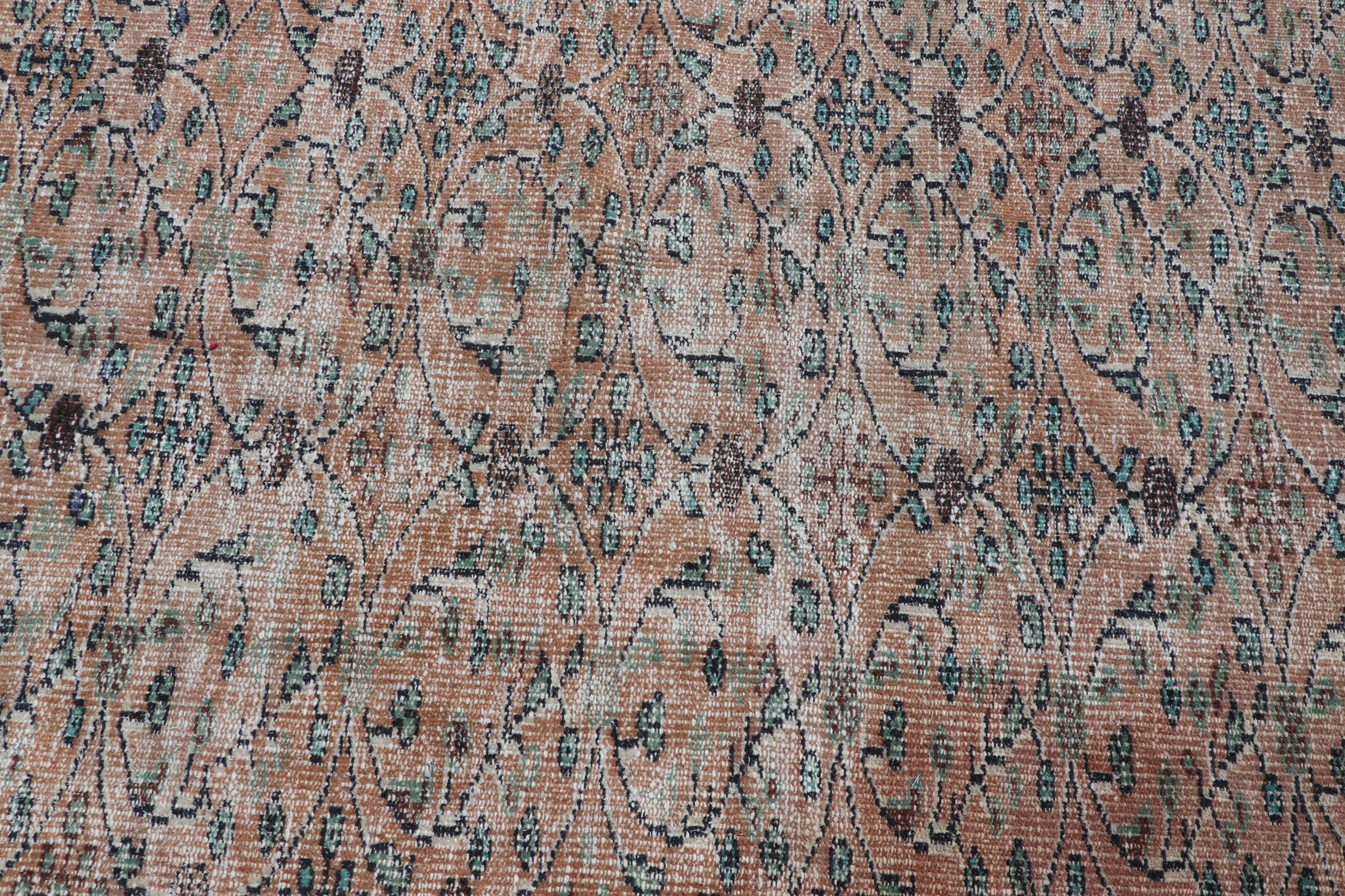 Eski Halı, Turuncu Yer Halısı, Mutfak Halıları, Vintage Halı, 4,6x6,1 ft Alan Halıları, Ev Dekorasyonu Halısı, Türk Halısı, Yer Halıları, Yemek Odası Halıları