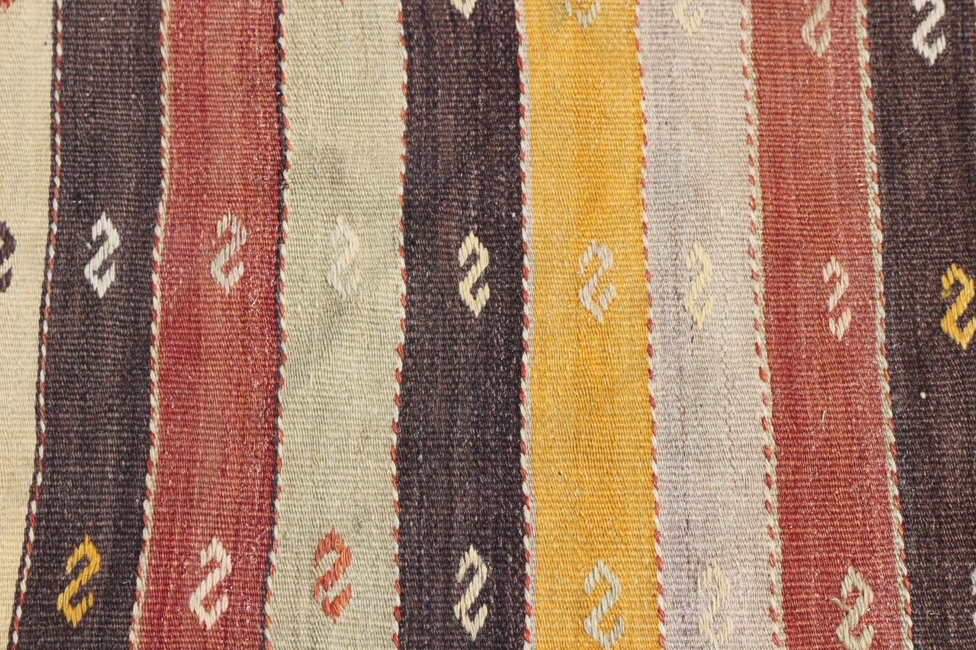 Cool Rugs, Kilim, Brown  3.6x10.2 ft Runner Rugs, Stair Rugs, Turkish Rugs, Boho Rug, Vintage Rug, Kitchen Rugs