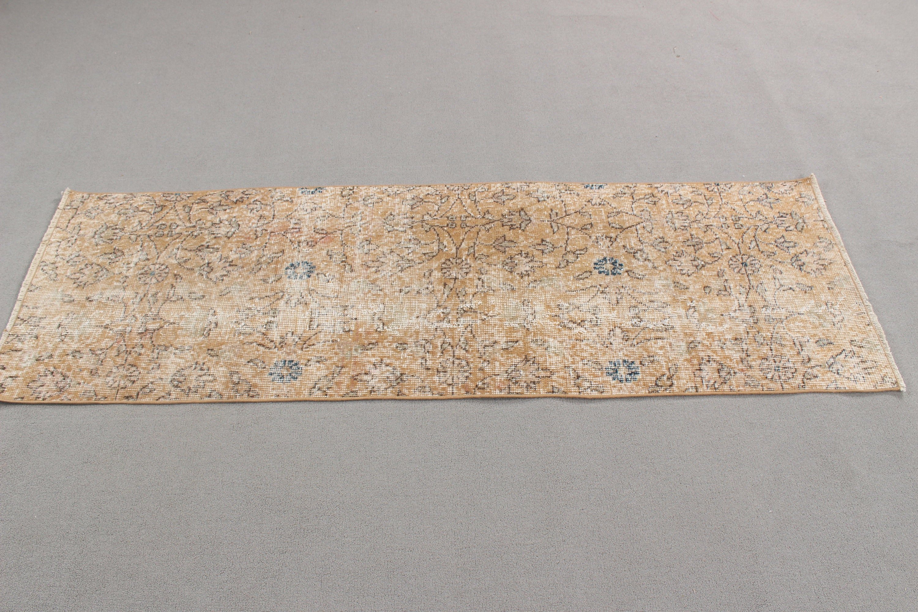 2x5.9 ft Runner Halı, Vintage Halı, Türk Halısı, Vintage Runner Halısı, Fas Halıları, Havalı Halılar, Ofis Halıları, Mutfak Halıları, Kahverengi Antika Halı