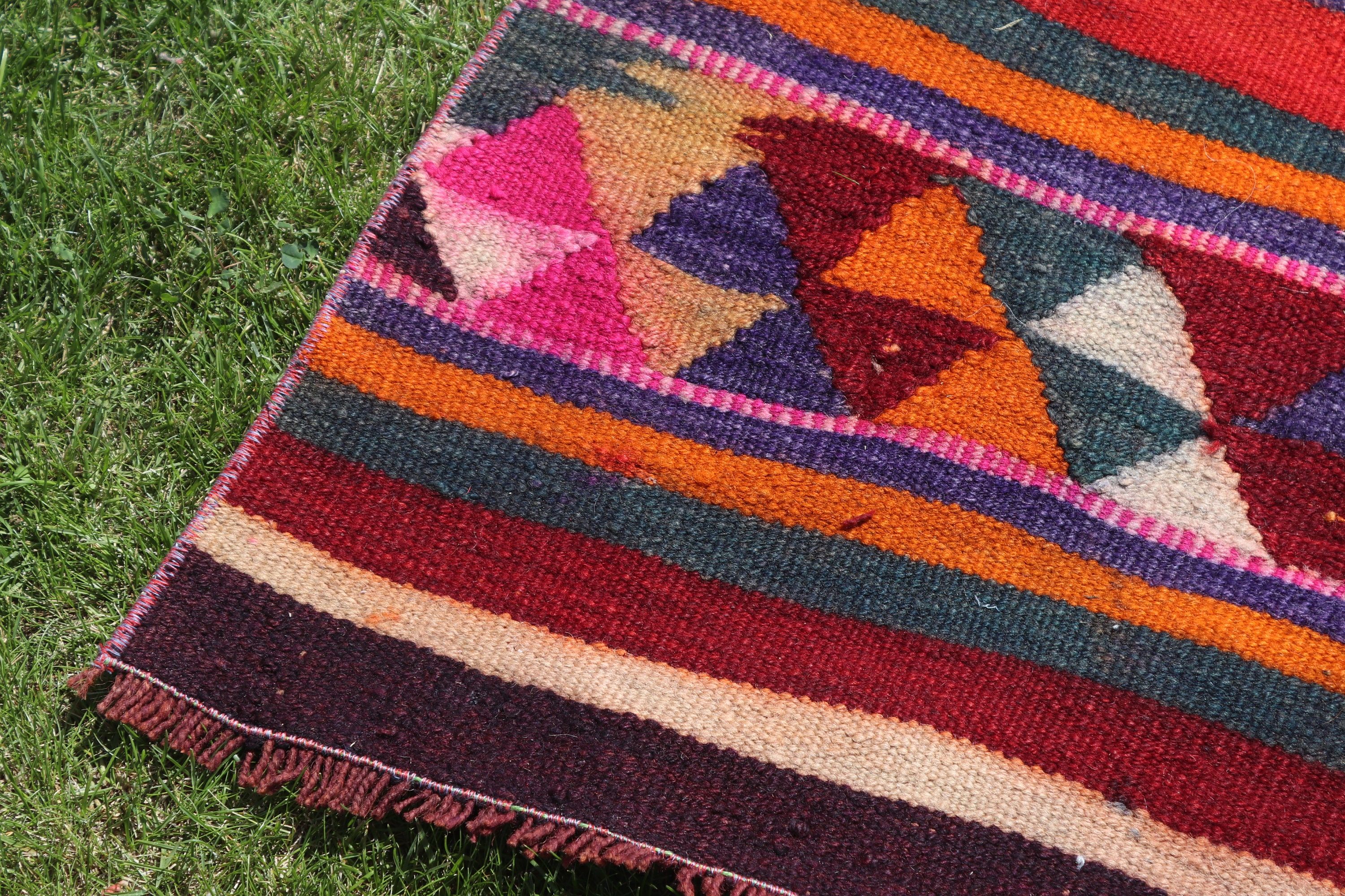 Aztek Halısı, 2.4x9.4 ft Runner Halısı, Türk Halıları, Fas Halısı, Koridor Halısı, Kilim, Merdiven Halısı, Vintage Halı, Yer Halıları, Gökkuşağı Antika Halılar