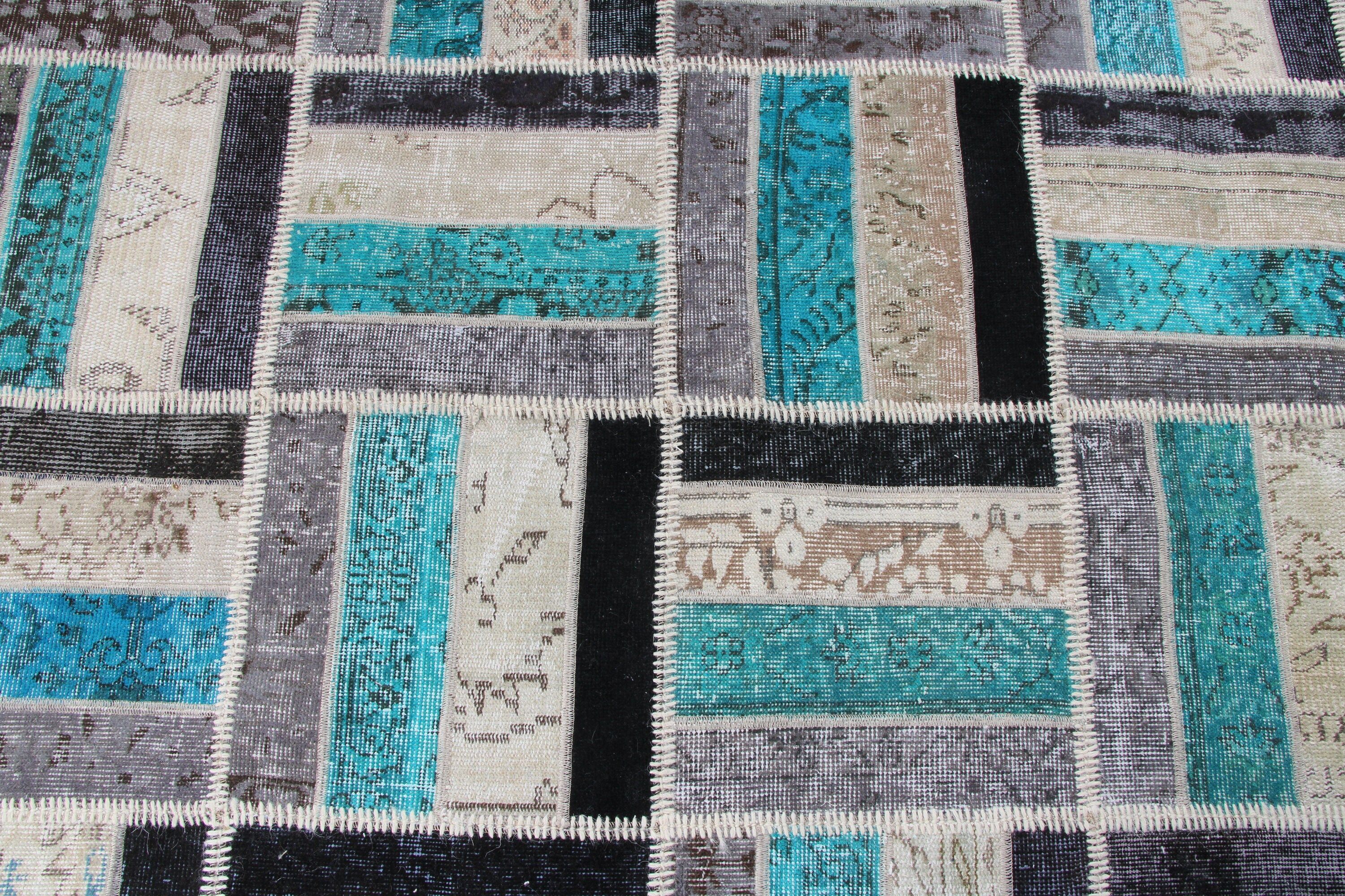 Vintage Halılar, 5.3x7.9 ft Büyük Halı, Oushak Halı, Oturma Odası Halıları, Siyah Fas Halıları, Türk Halısı, Yatak Odası Halısı, Oturma Odası Halıları