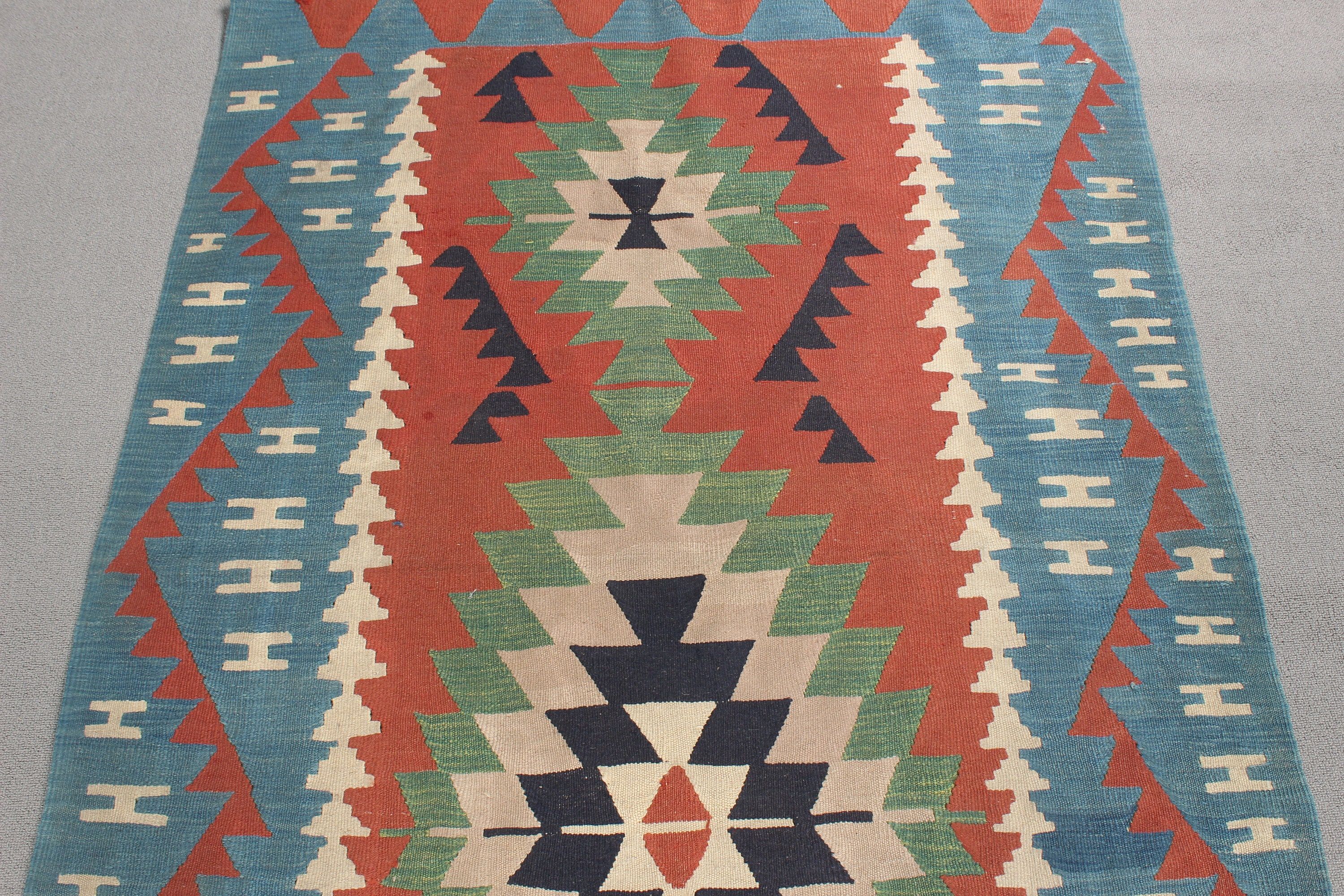 Çocuk Halısı, Yatak Odası Halısı, Vintage Halılar, Fas Halıları, Kırmızı Antika Halı, Türk Halıları, Vintage Vurgulu Halılar, 3,9x5,4 ft Accent Halı, Kilim