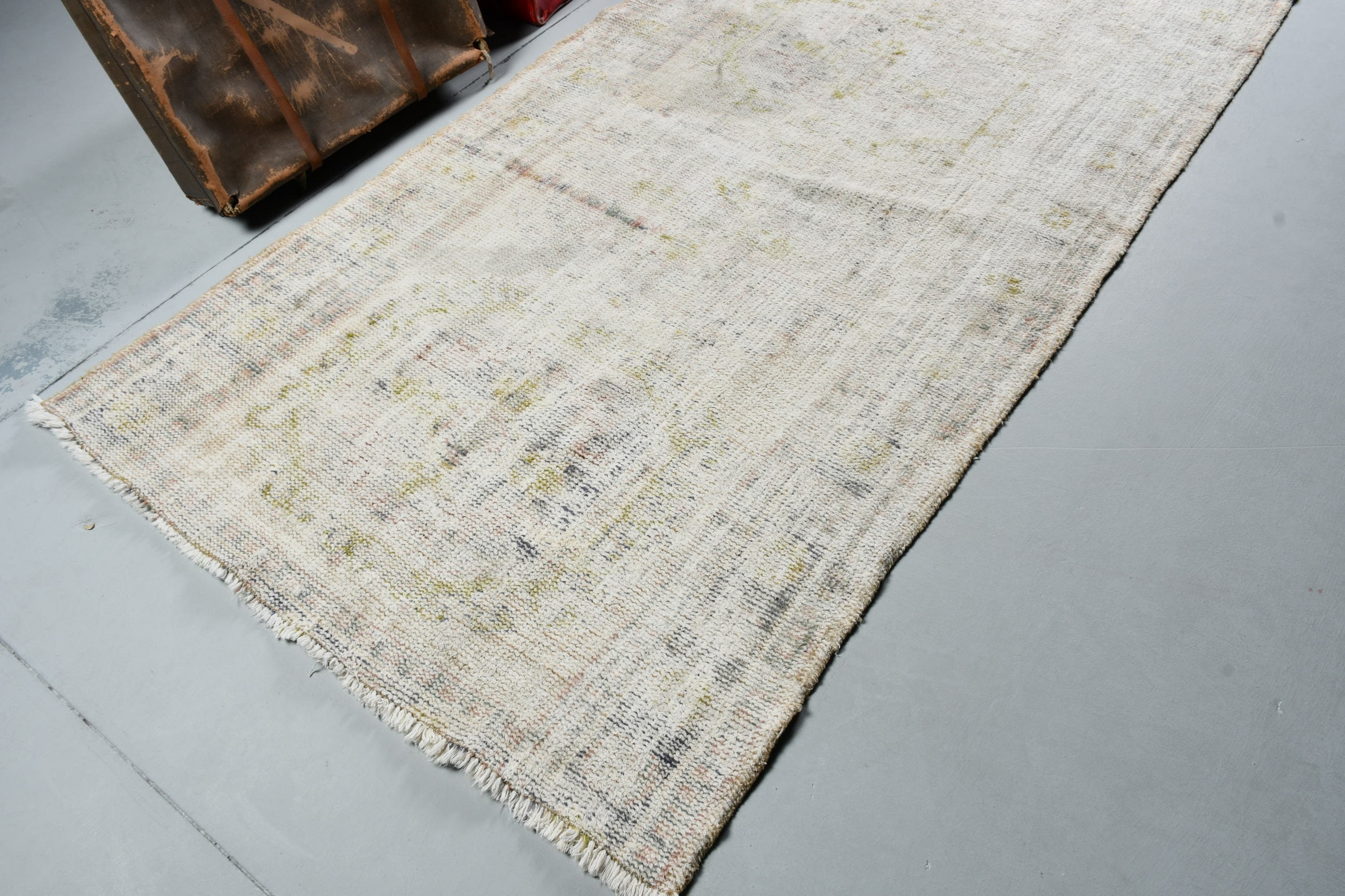 Pastel Rug, Turkish Rug, Beige  4.3x9.3 ft Area Rug, Vintage Rug, Antique Rug, Moroccan Rugs, Kitchen Rugs, Nursery Rug