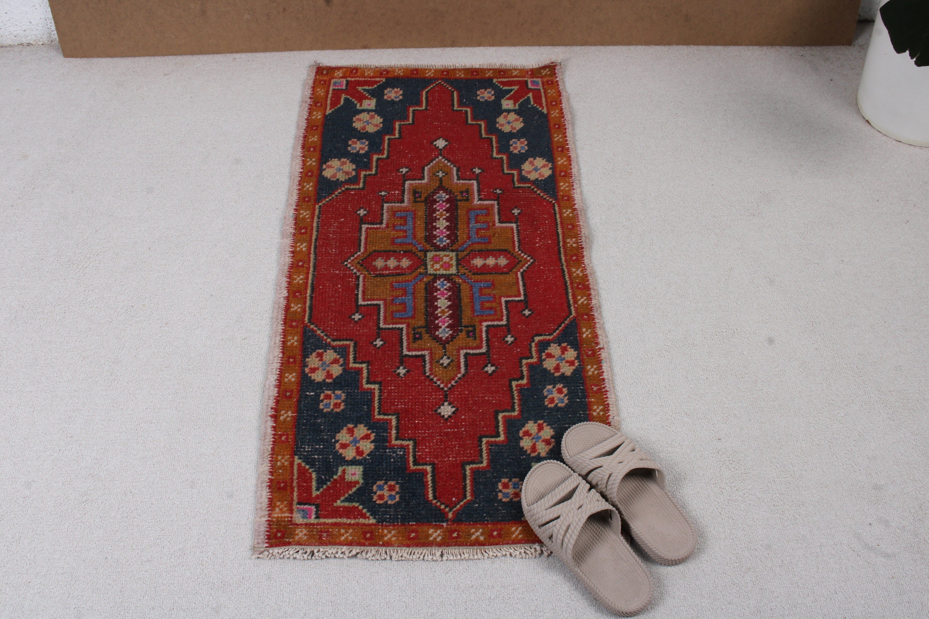 Türk Halıları, El Dokuma Halısı, Anadolu Halıları, Araba Paspas Halısı, Mavi Lüks Halılar, Vintage Halı, 1.7x3.4 ft Küçük Halılar, Küçük Vintage Halılar