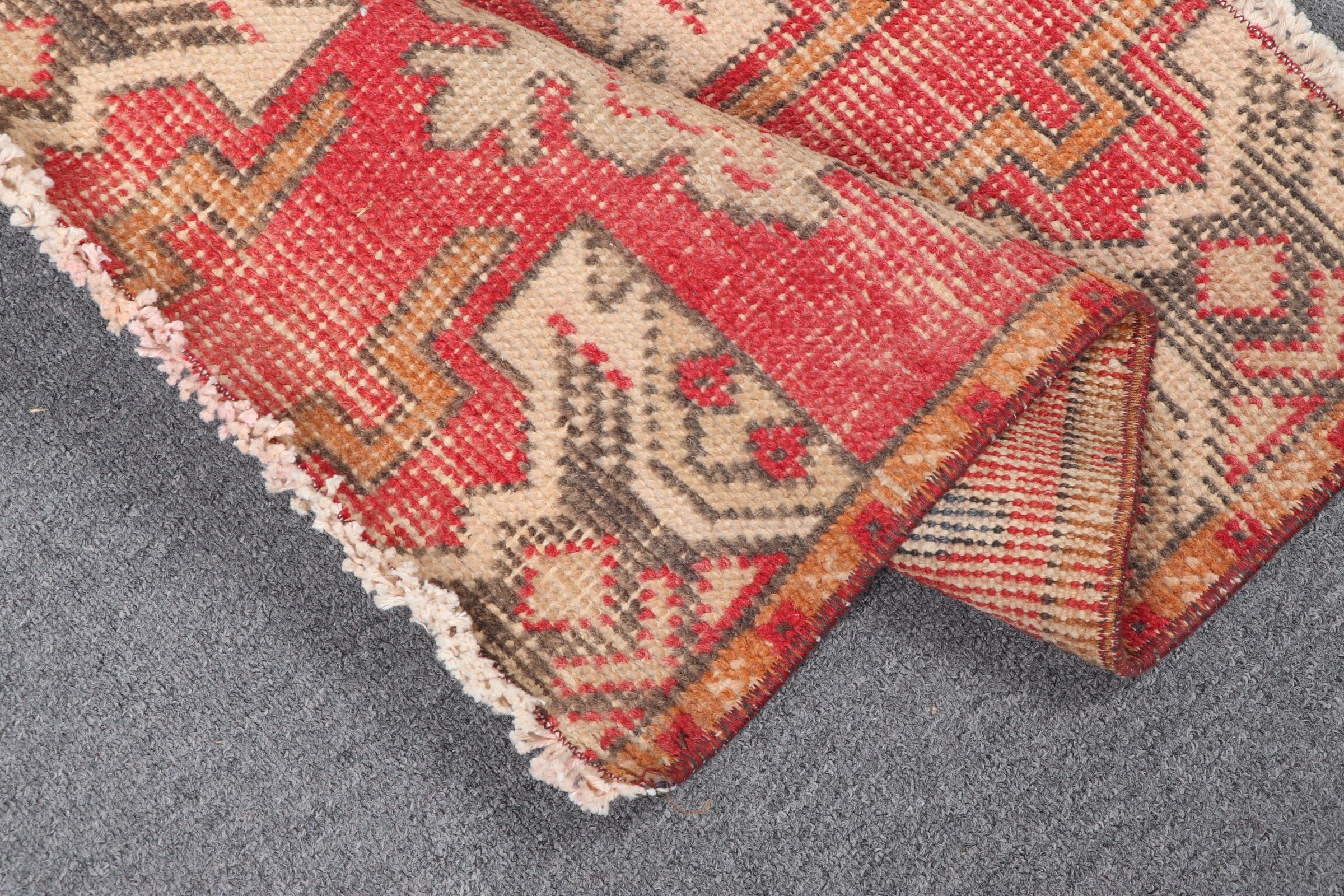 Entry Rugs, Anatolian Rug, Turkish Rugs, Vintage Rug, Kitchen Rug, Rugs for Car Mat, 1.5x2.3 ft Small Rug, Beige Oriental Rug, Bedroom Rug